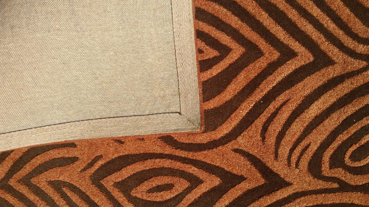 Legacy Hand-Tufted Wool Rug Orange Brown | Brown Traditional Meda