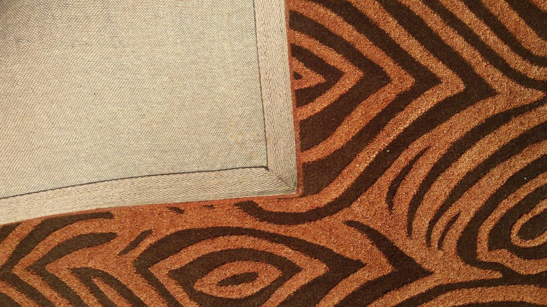 Legacy Hand-Tufted Wool Rug Orange Brown | Brown Traditional Meda