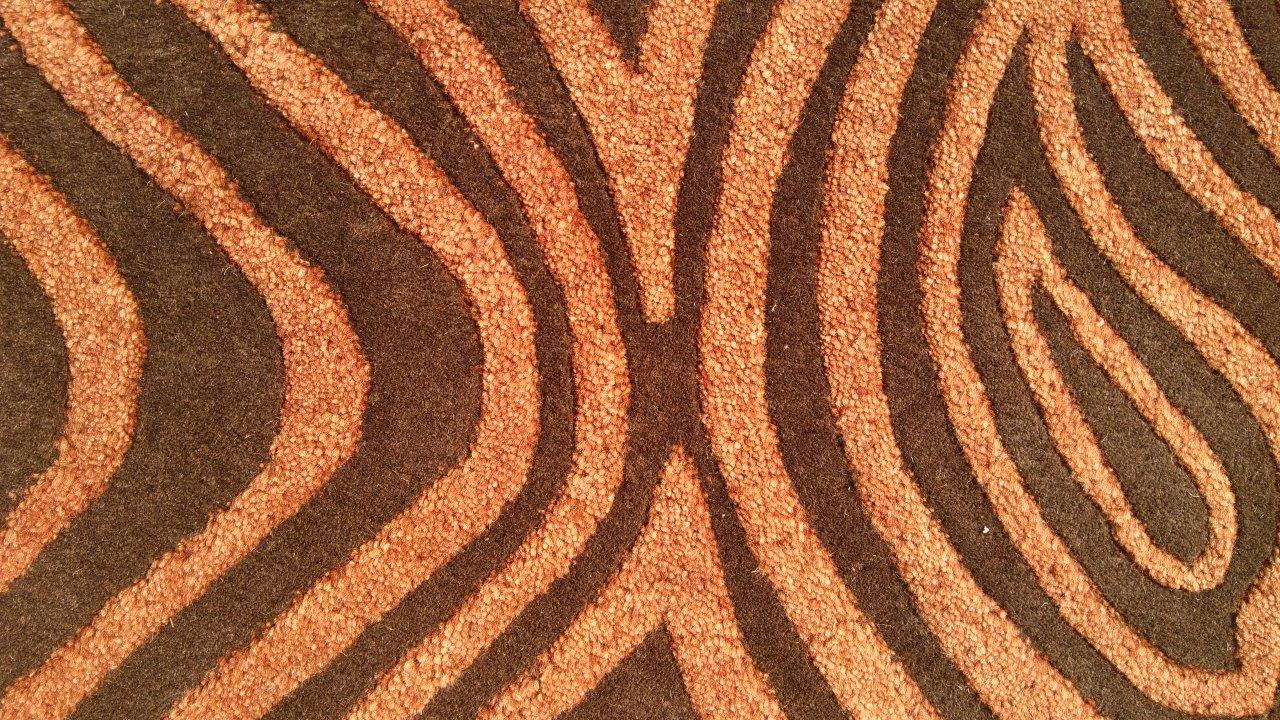 Legacy Hand-Tufted Wool Rug Orange Brown | Brown Traditional Meda