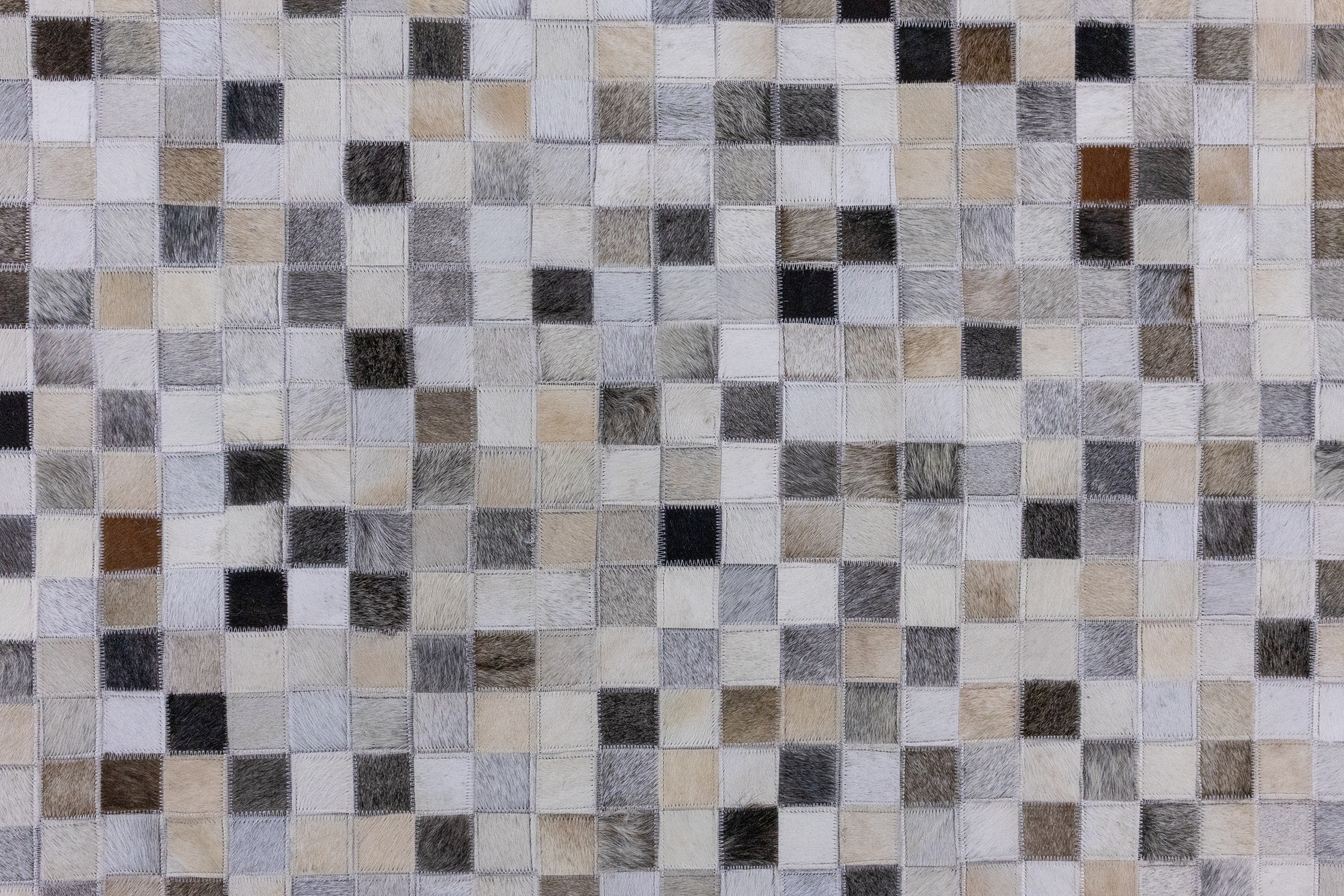 Avalon Terrane Leather Patched Hand-Stitched Rug