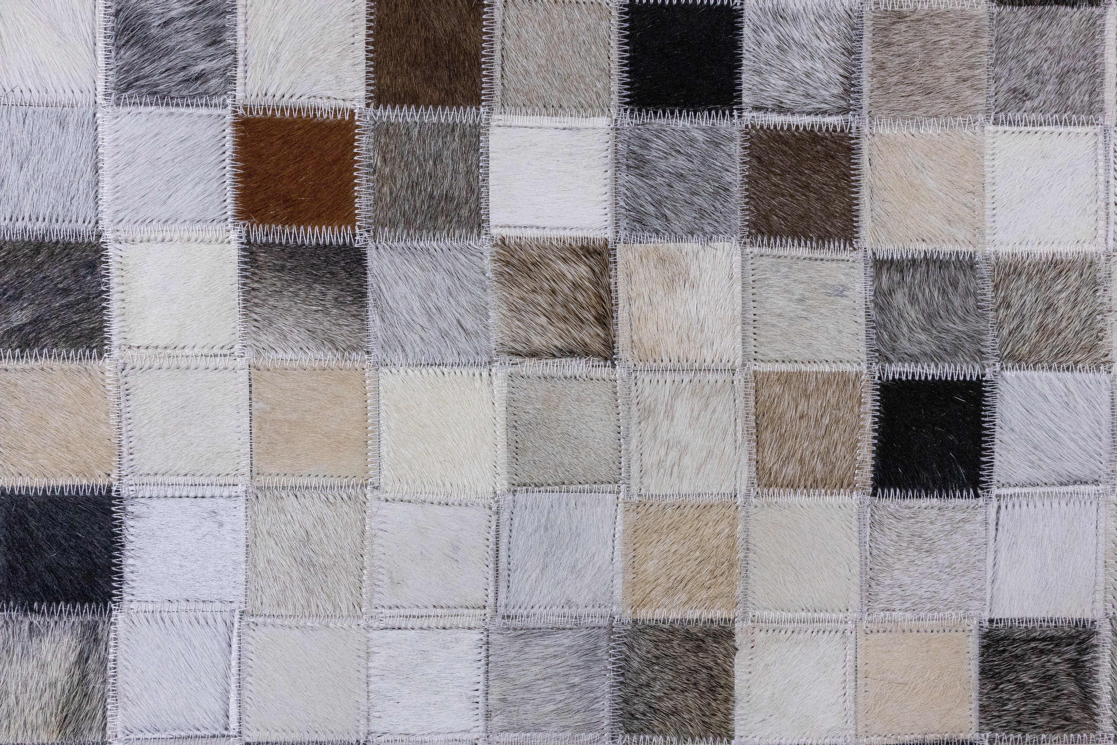 Avalon Terrane Leather Patched Hand-Stitched Rug