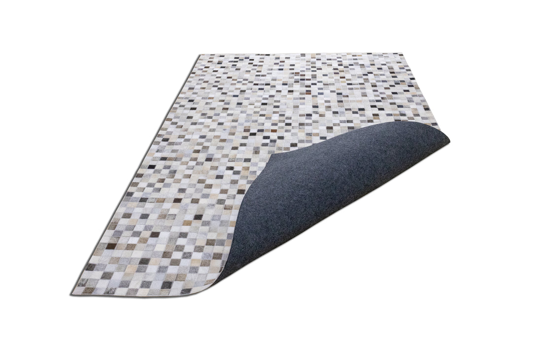 Avalon Terrane Leather Patched Hand-Stitched Rug
