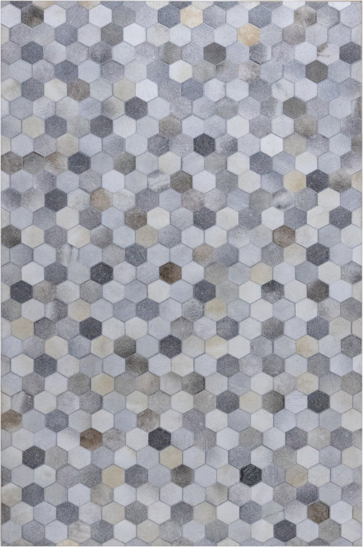 Barrett Cross-Stitch Leather Patched Hand-Stitched Rug