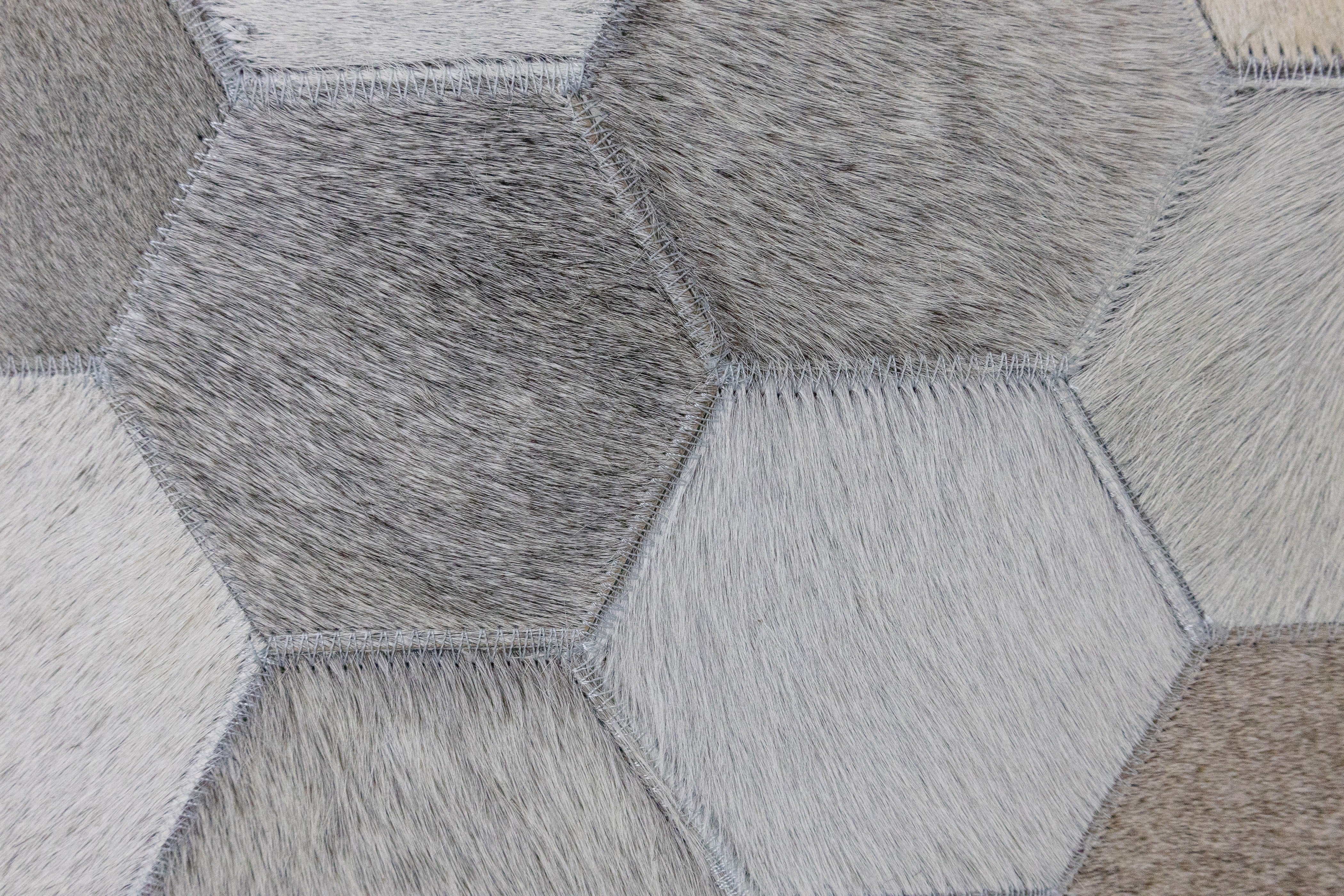 Barrett Cross-Stitch Leather Patched Hand-Stitched Rug