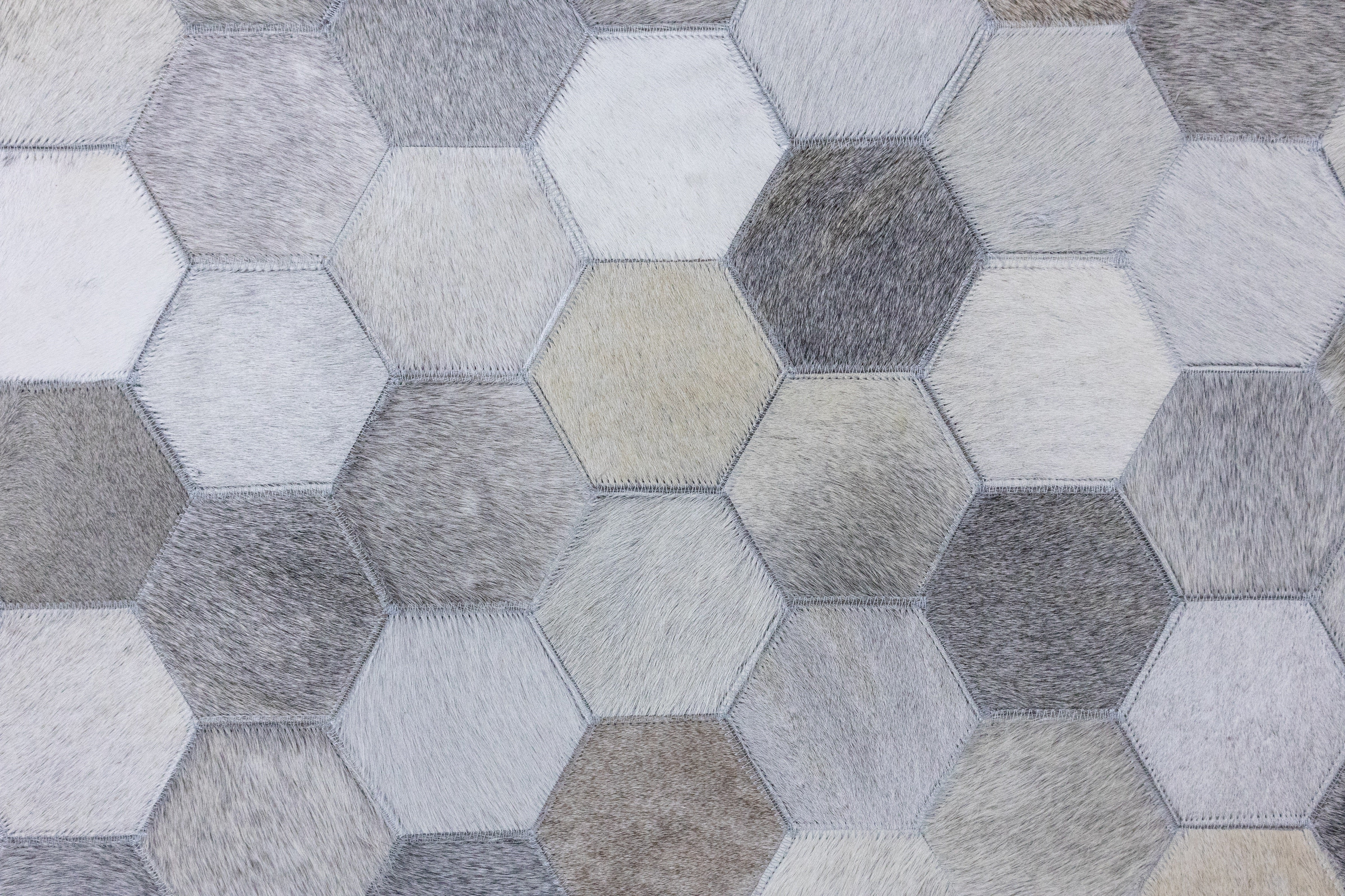 Barrett Cross-Stitch Leather Patched Hand-Stitched Rug