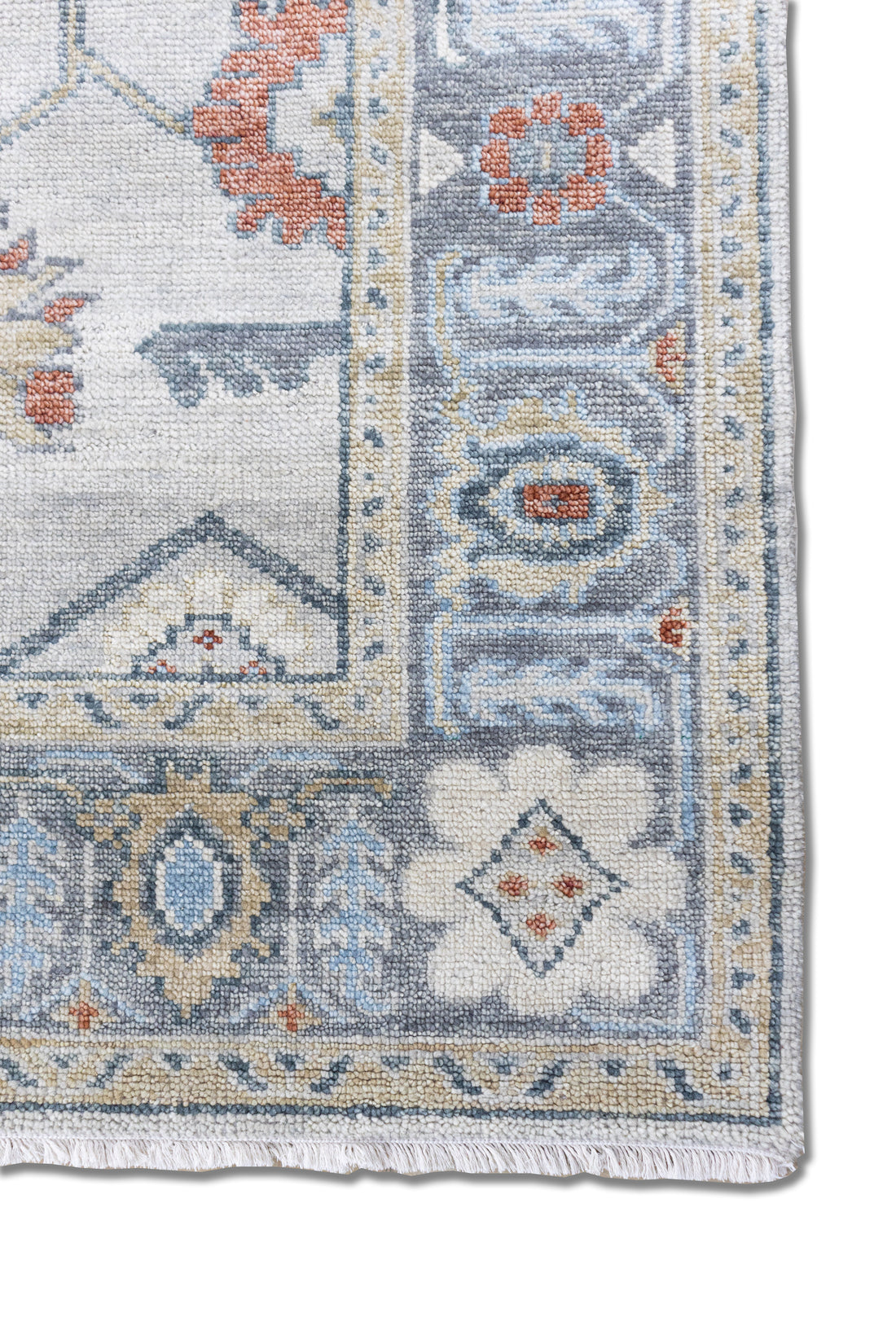 Bellamy Traditional Beige Hand-Knotted Wool Rug