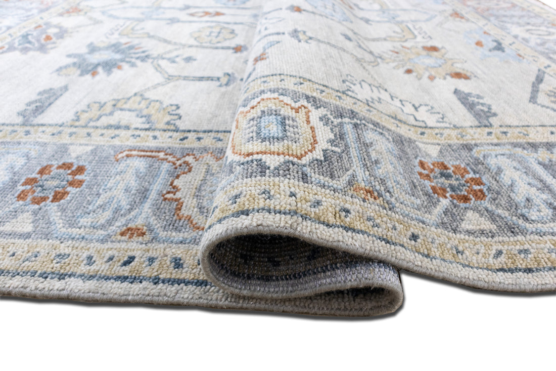 Bellamy Traditional Beige Hand-Knotted Wool Rug