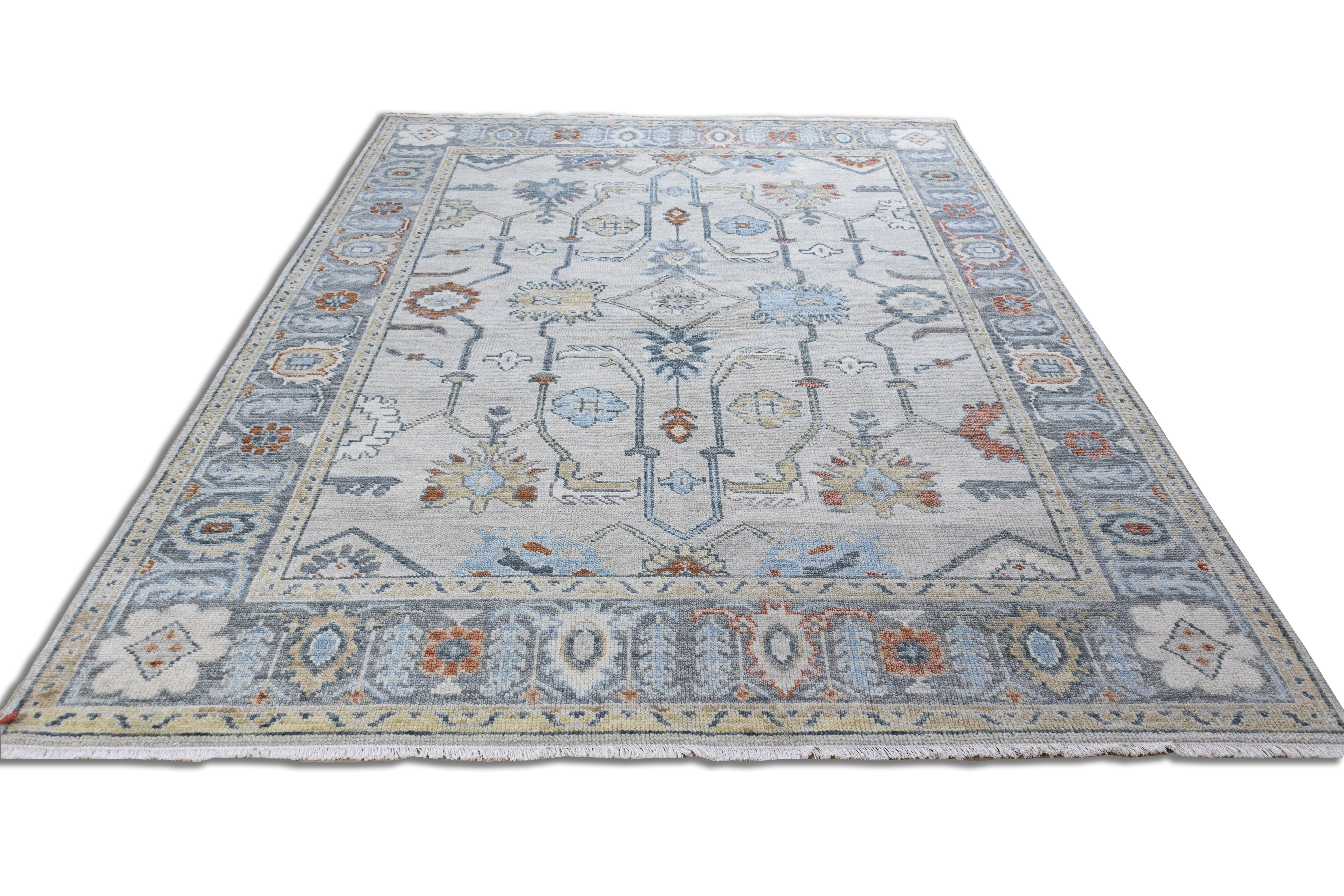 Bellamy Traditional Beige Hand-Knotted Wool Rug
