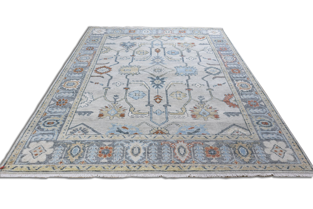 Bellamy Traditional Beige Hand-Knotted Wool Rug