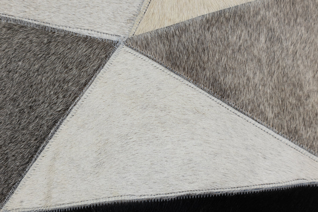 Caliber Artisan Leather Patched Hand-Stitched Rug