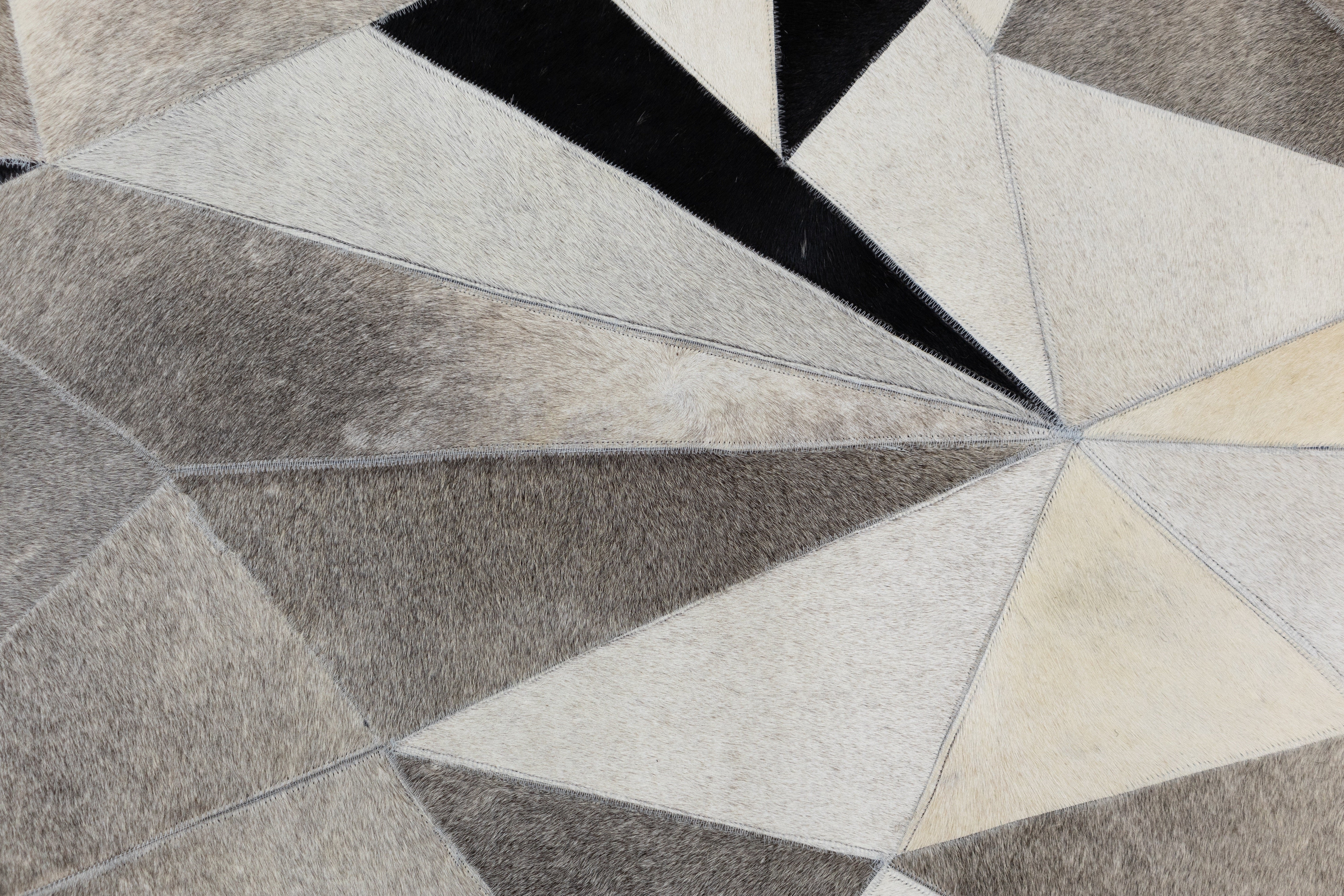 Caliber Artisan Leather Patched Hand-Stitched Rug