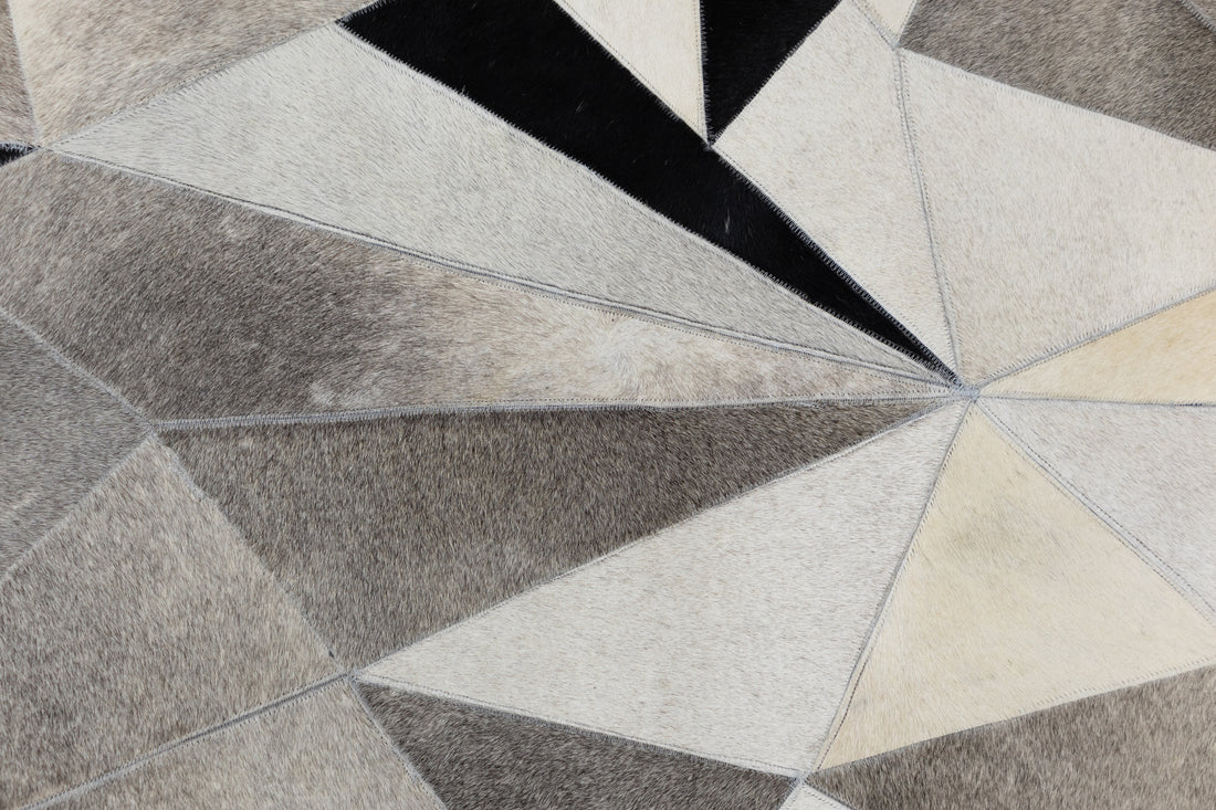 Caliber Artisan Leather Patched Hand-Stitched Rug