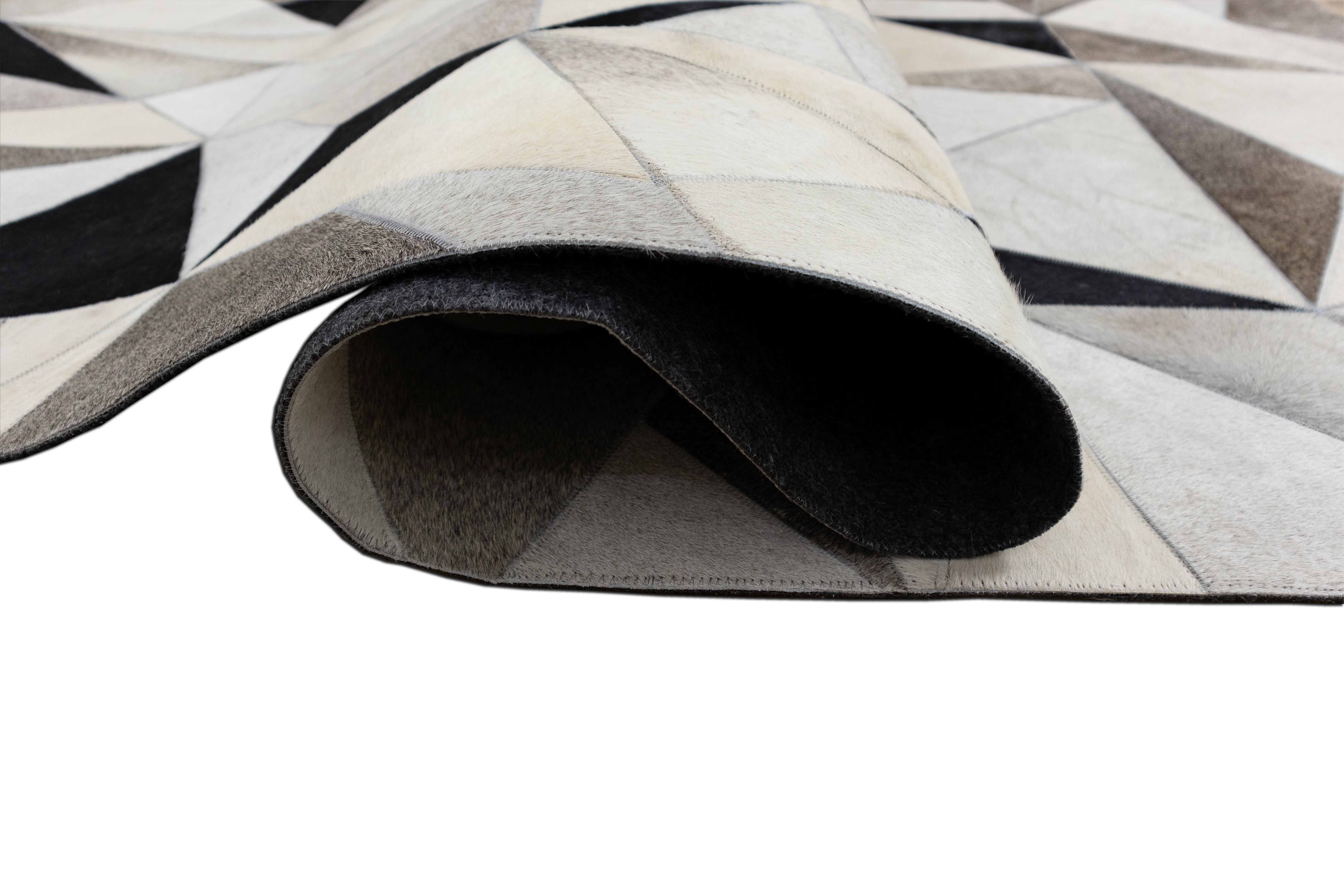 Caliber Artisan Leather Patched Hand-Stitched Rug