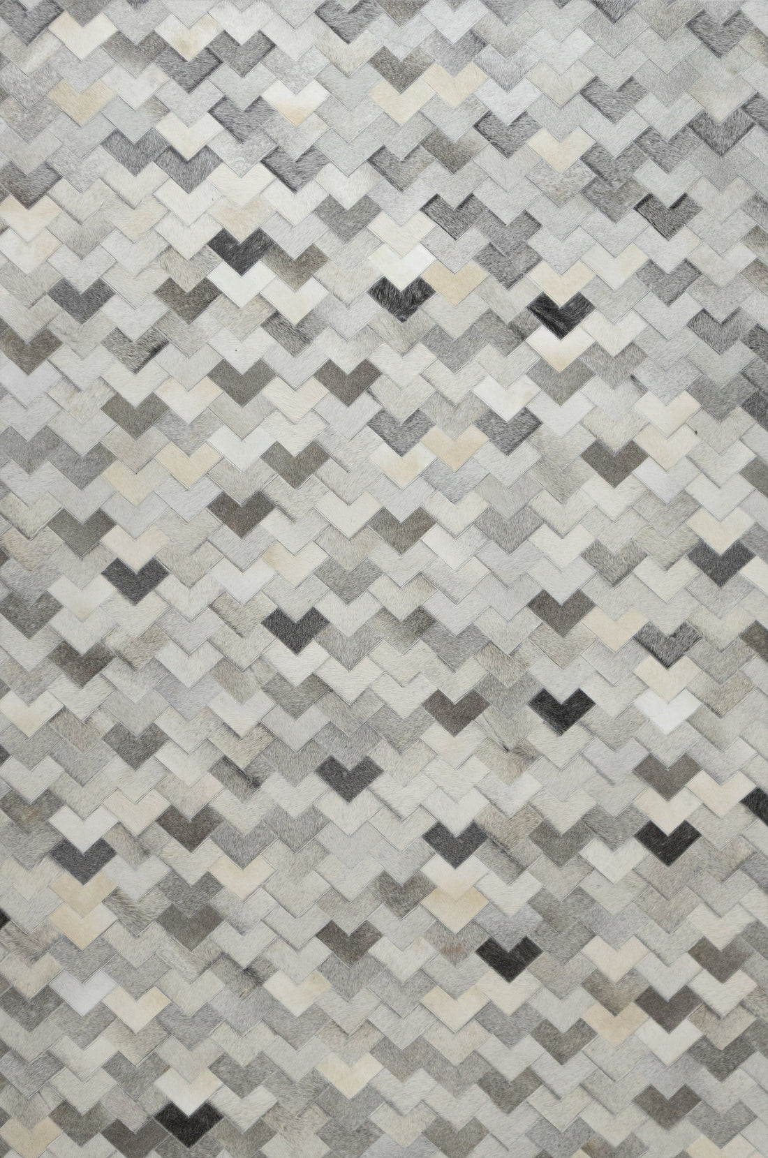 Cortez Multi-Tone Leather Patched Hand-Stitched Rug