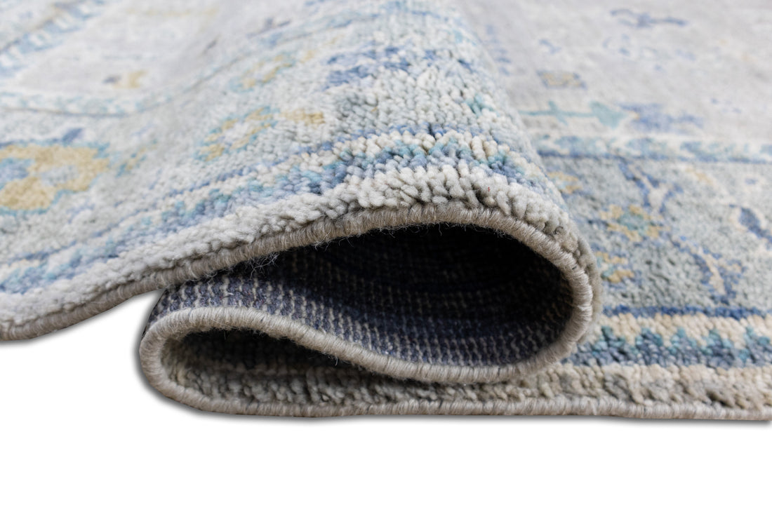 Cressida Exquisite Grey Vintage Hand-Knotted Wool Rug