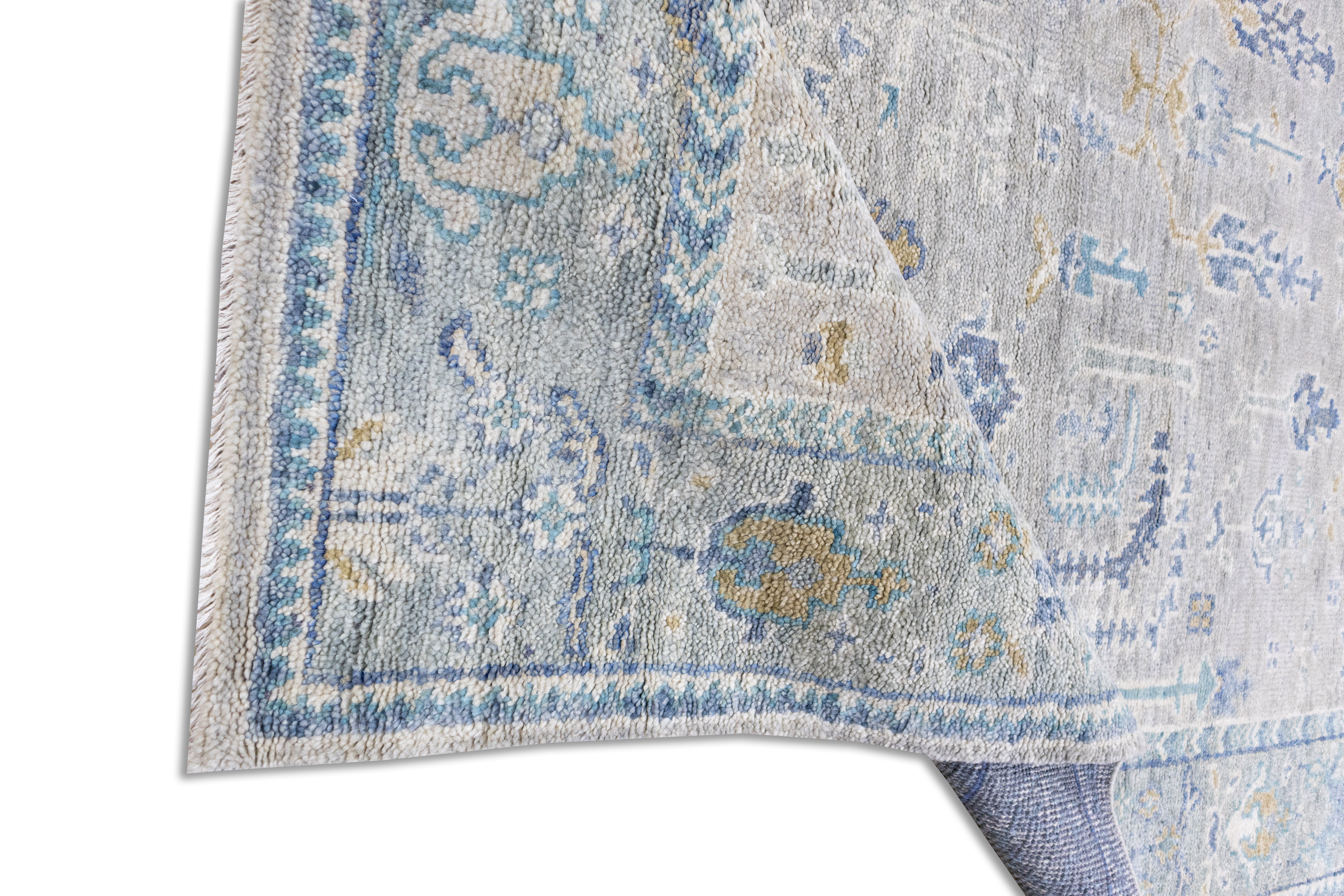 Cressida Exquisite Grey Vintage Hand-Knotted Wool Rug