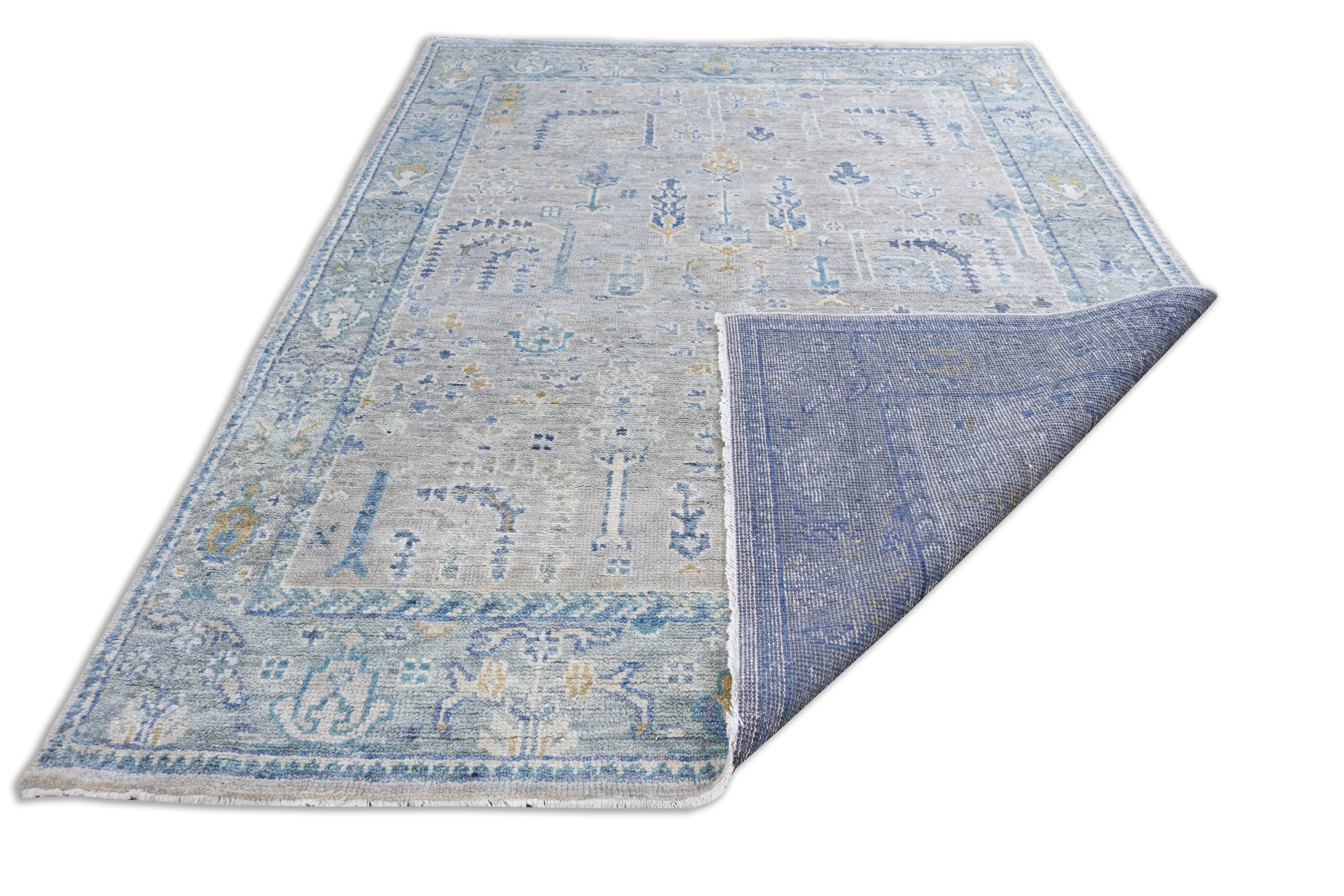 Cressida Exquisite Grey Vintage Hand-Knotted Wool Rug