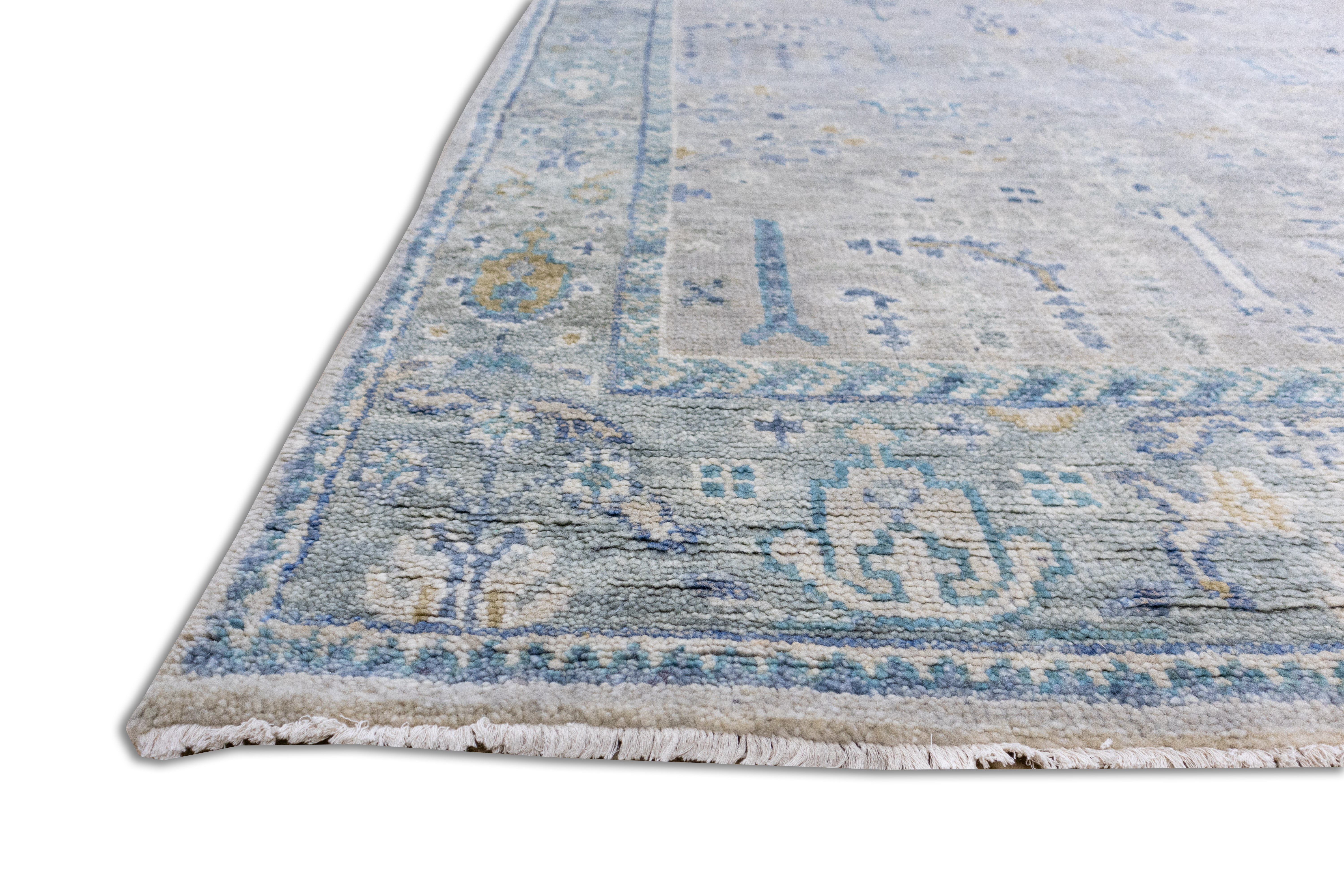 Cressida Exquisite Grey Vintage Hand-Knotted Wool Rug