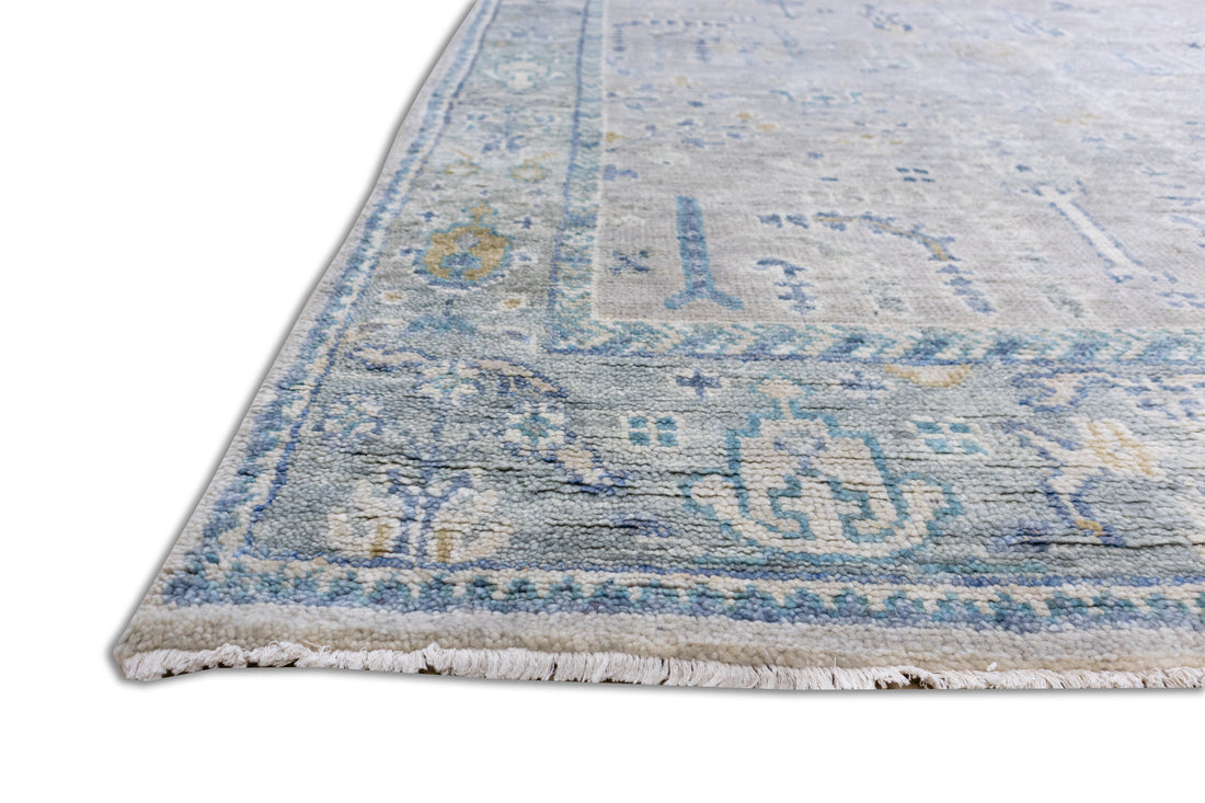 Cressida Exquisite Grey Vintage Hand-Knotted Wool Rug