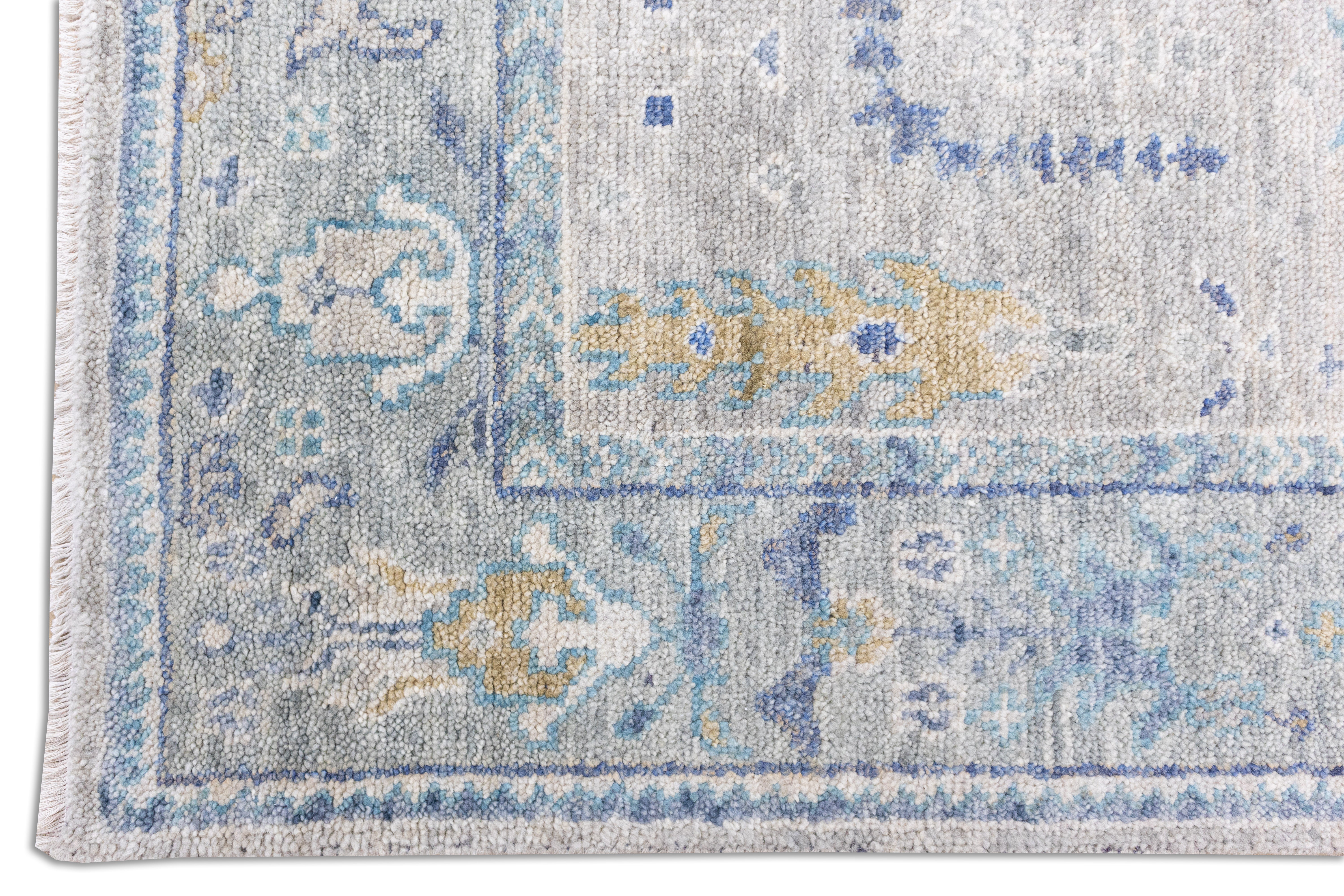 Cressida Exquisite Grey Vintage Hand-Knotted Wool Rug