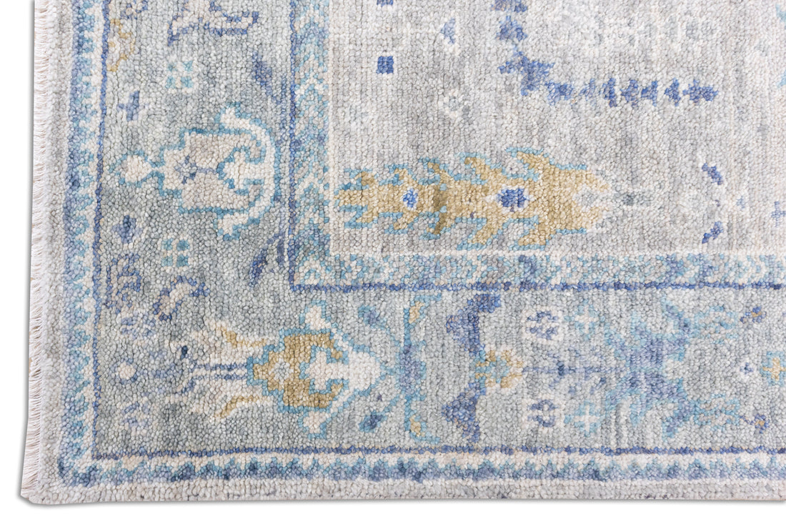 Cressida Exquisite Grey Vintage Hand-Knotted Wool Rug