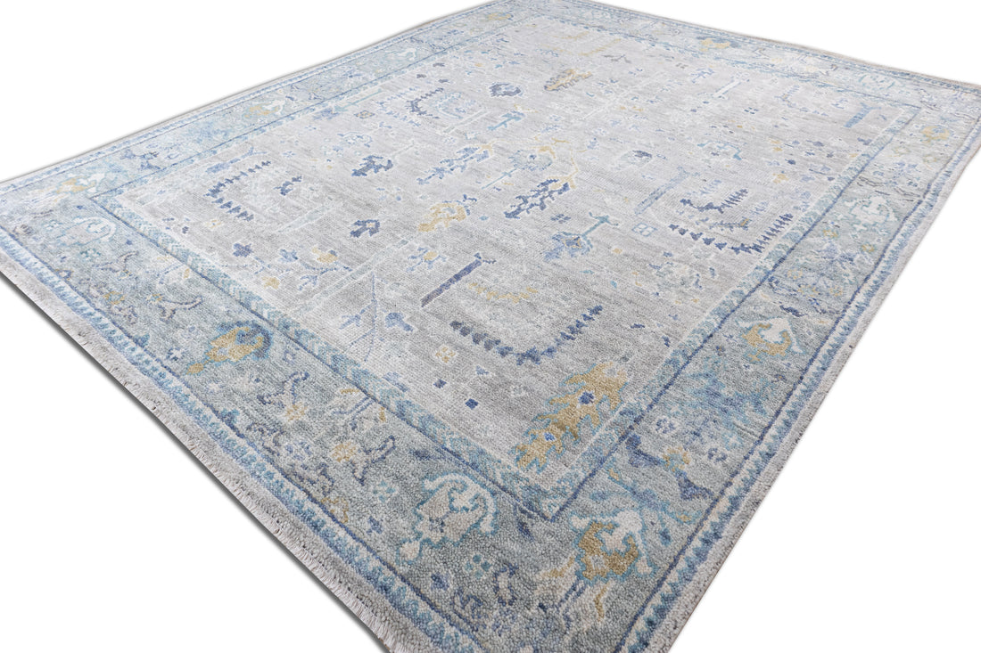 Cressida Exquisite Grey Vintage Hand-Knotted Wool Rug