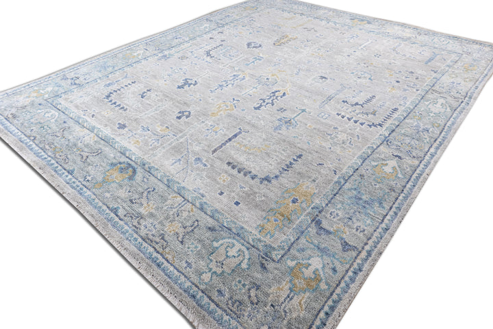 Cressida Exquisite Grey Vintage Hand-Knotted Wool Rug
