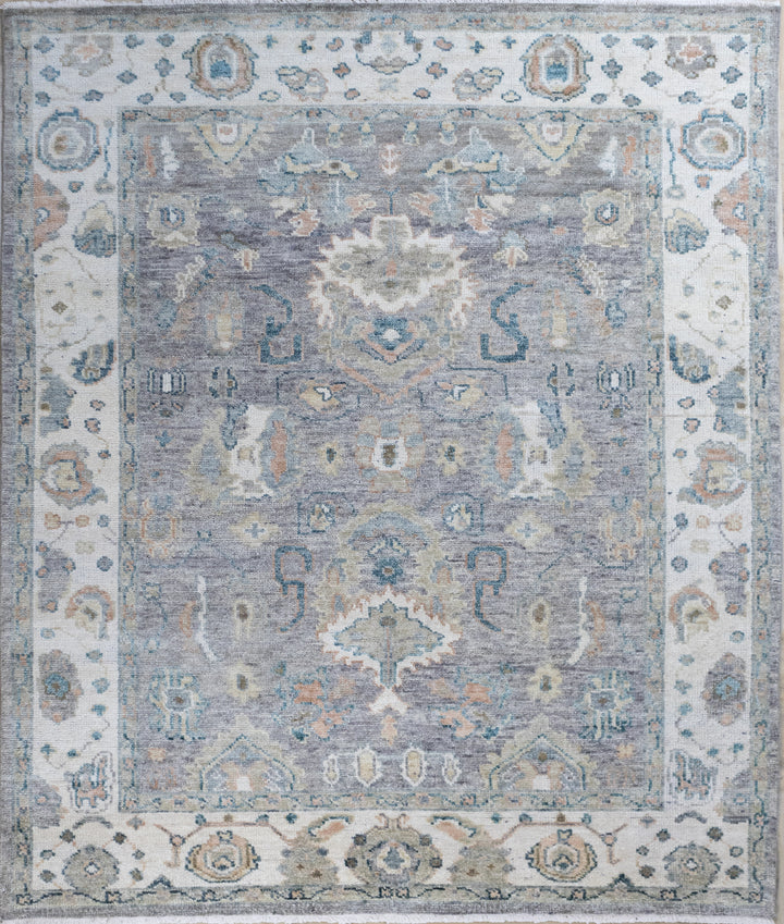 Delano Traditional Grey Hand-Knotted Wool Rug