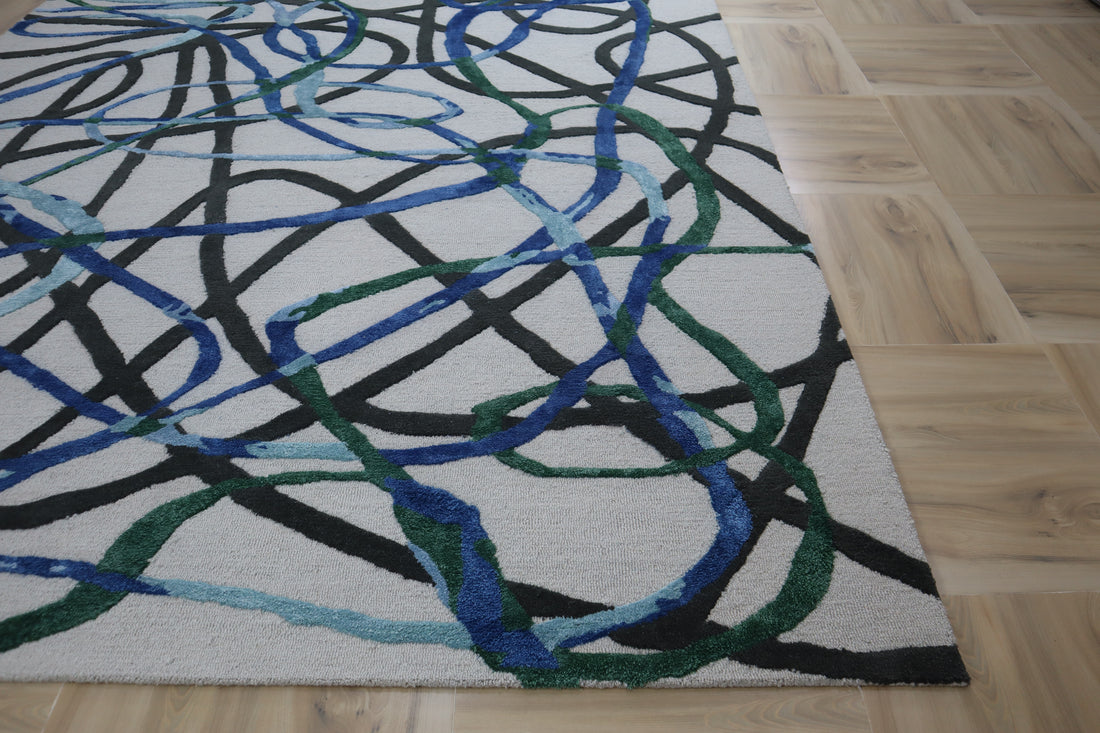 Estate Knotted Hand-Tufted Wool Rug