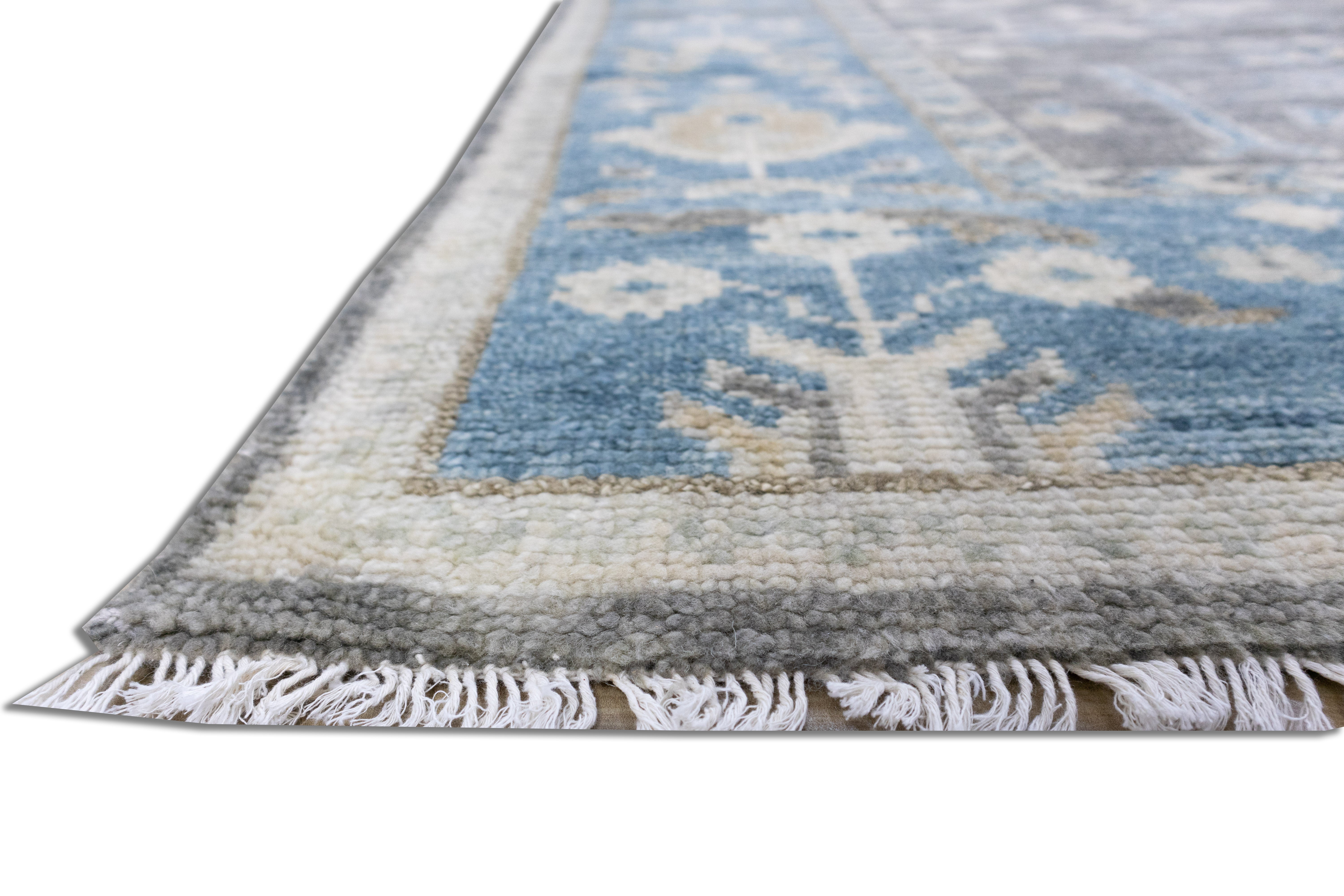 Galen Tree of Life Grey Traditional Hand-Knotted Wool Rug