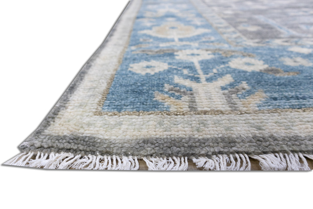 Galen Tree of Life Grey Traditional Hand-Knotted Wool Rug