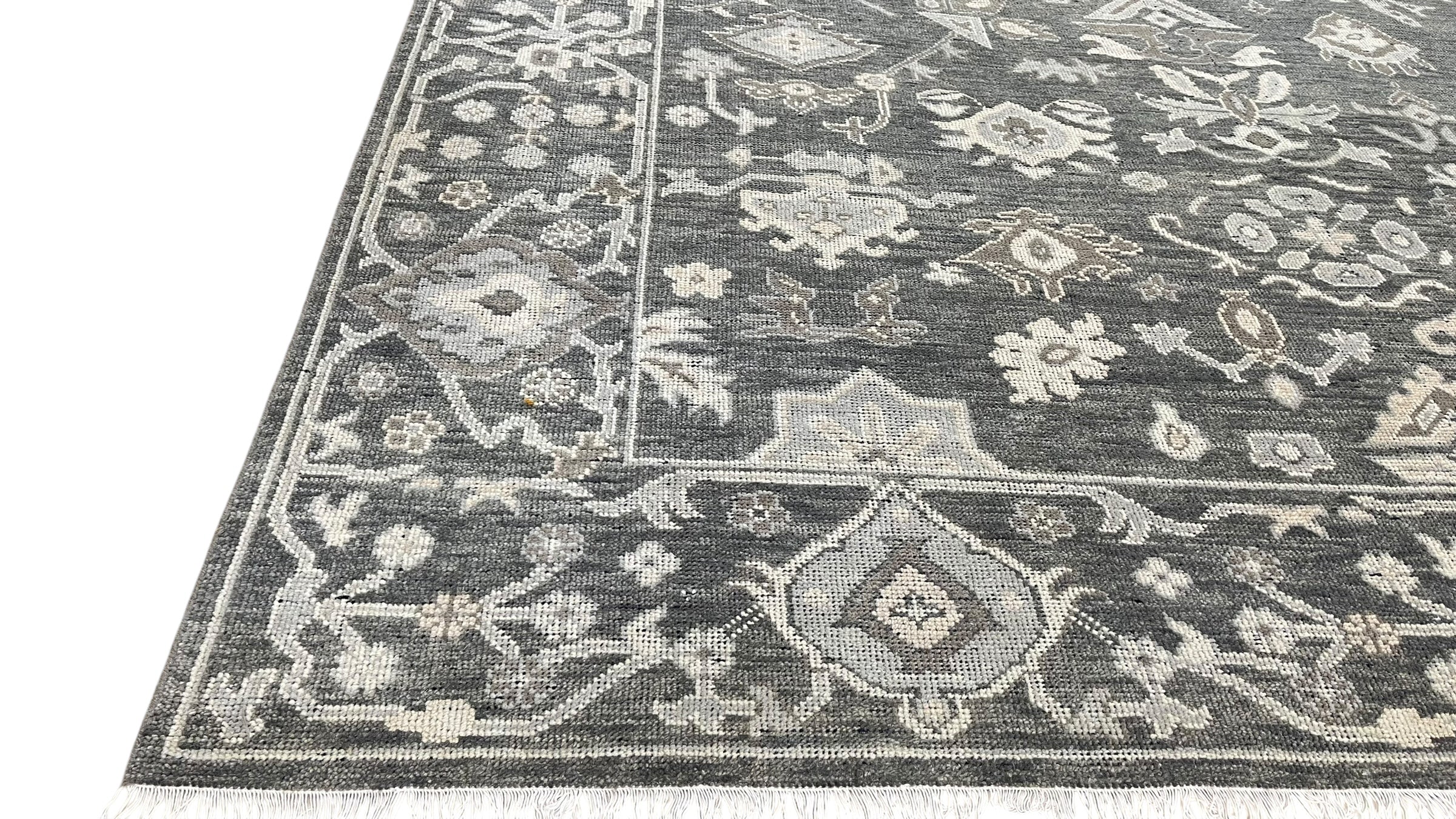 Hadley Grey Oushak Hand-Knotted Wool Rug