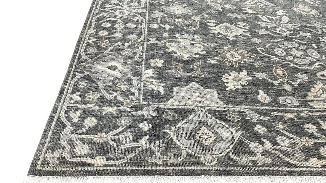 Hadley Grey Oushak Hand-Knotted Wool Rug