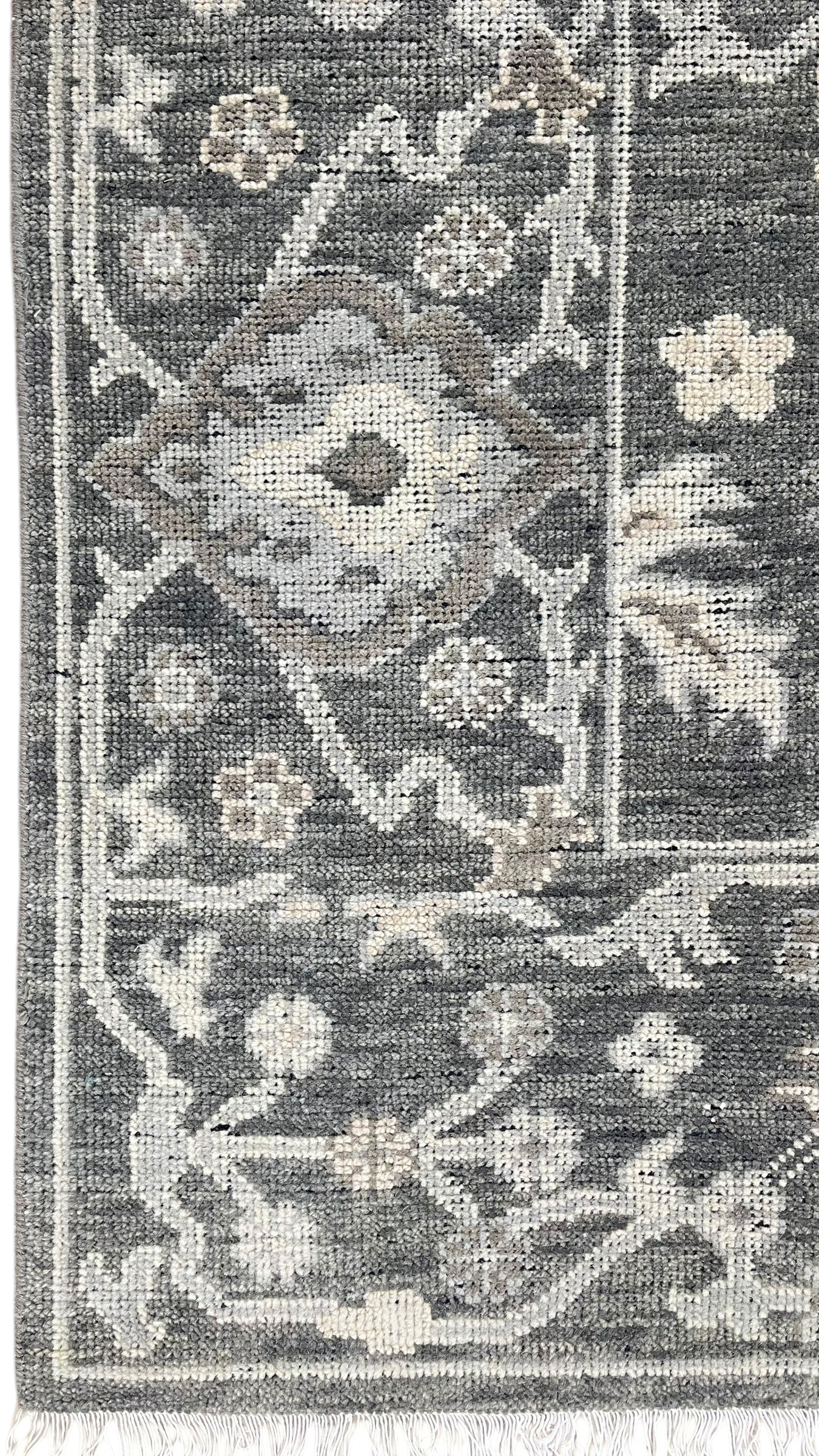 Hadley Grey Oushak Hand-Knotted Wool Rug