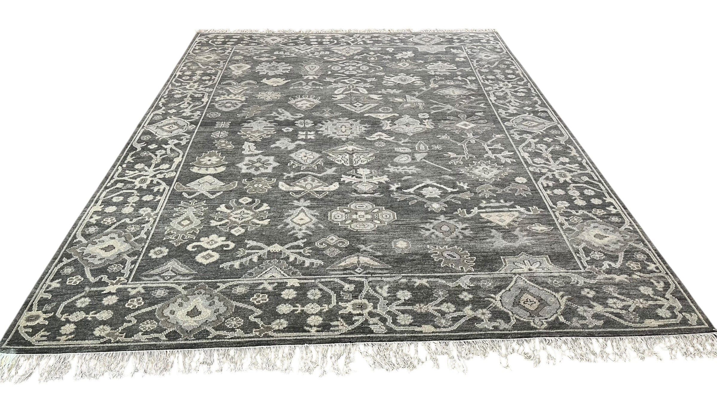 Hadley Grey Oushak Hand-Knotted Wool Rug