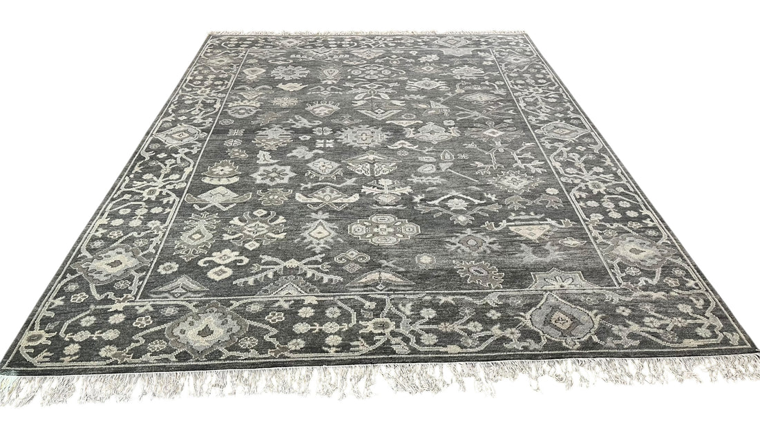 Hadley Grey Oushak Hand-Knotted Wool Rug