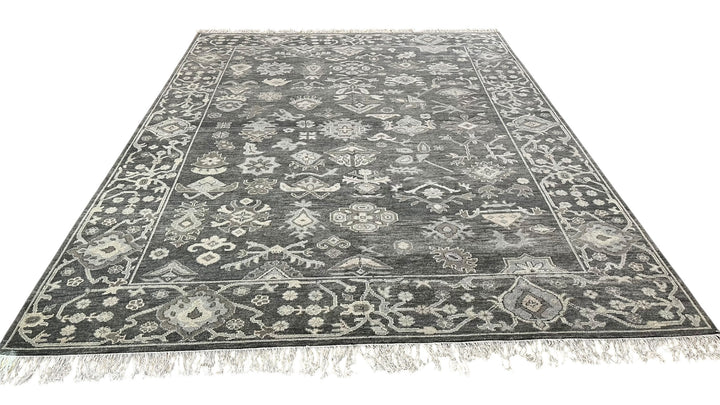 Hadley Grey Oushak Hand-Knotted Wool Rug