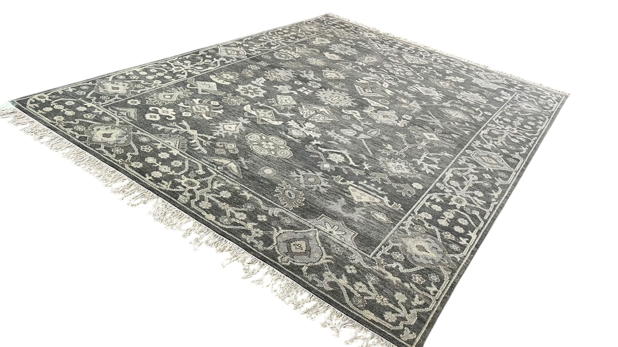 Hadley Grey Oushak Hand-Knotted Wool Rug