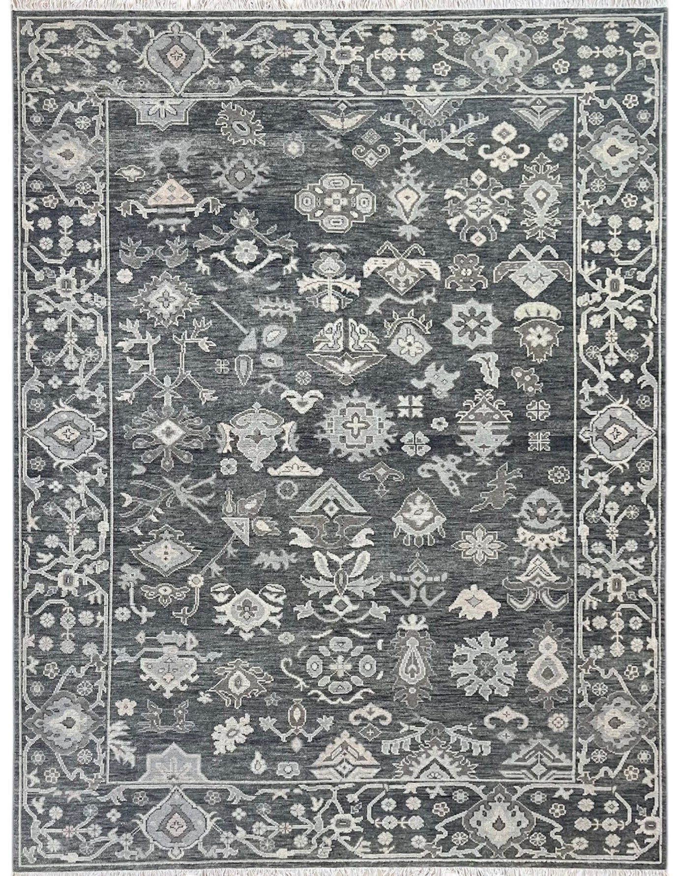 Hadley Grey Oushak Hand-Knotted Wool Rug