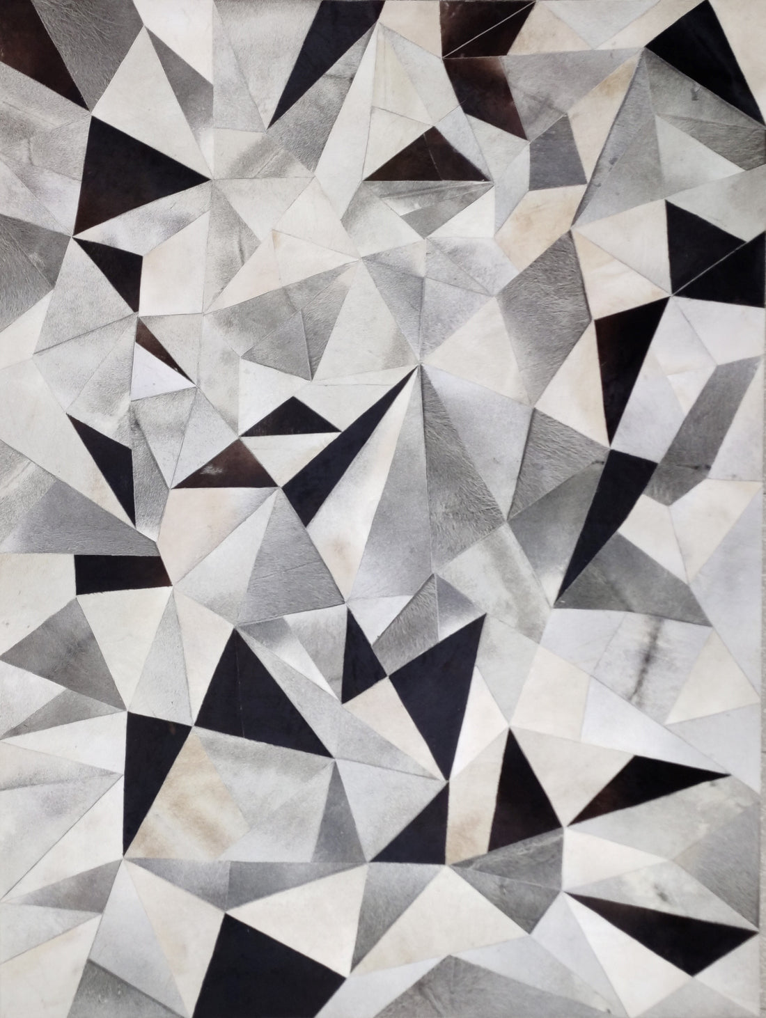 Harlow Mosaic Leather Patched Hand-Stitched Rug