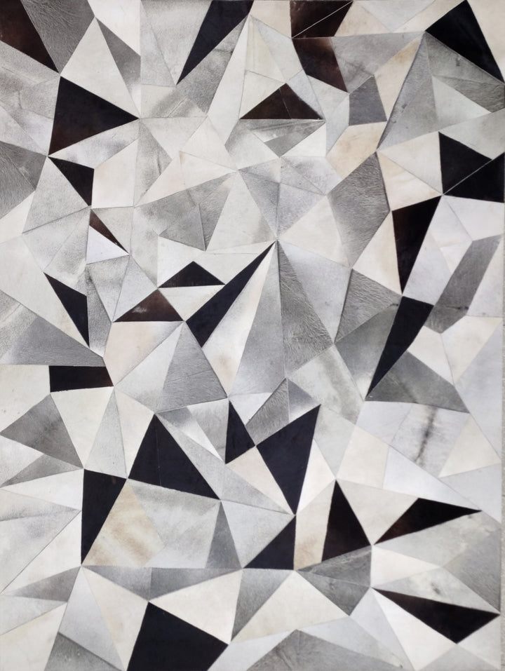 Harlow Mosaic Leather Patched Hand-Stitched Rug