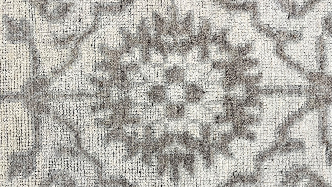 Kashan Vintage Grey Hand-Knotted Wool Rug