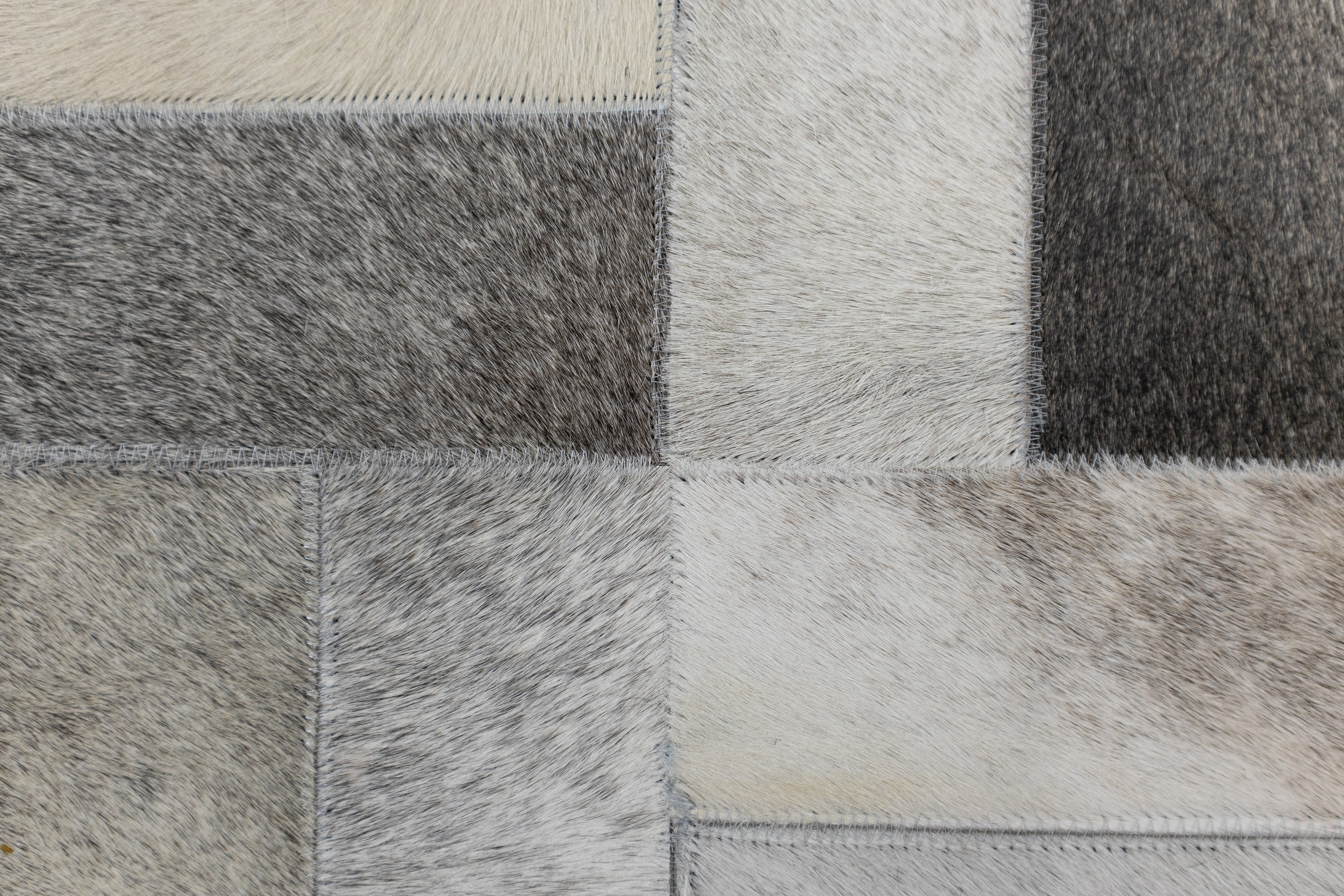 Kingsley Herringbone Leather Patched Hand-Stitched Rug