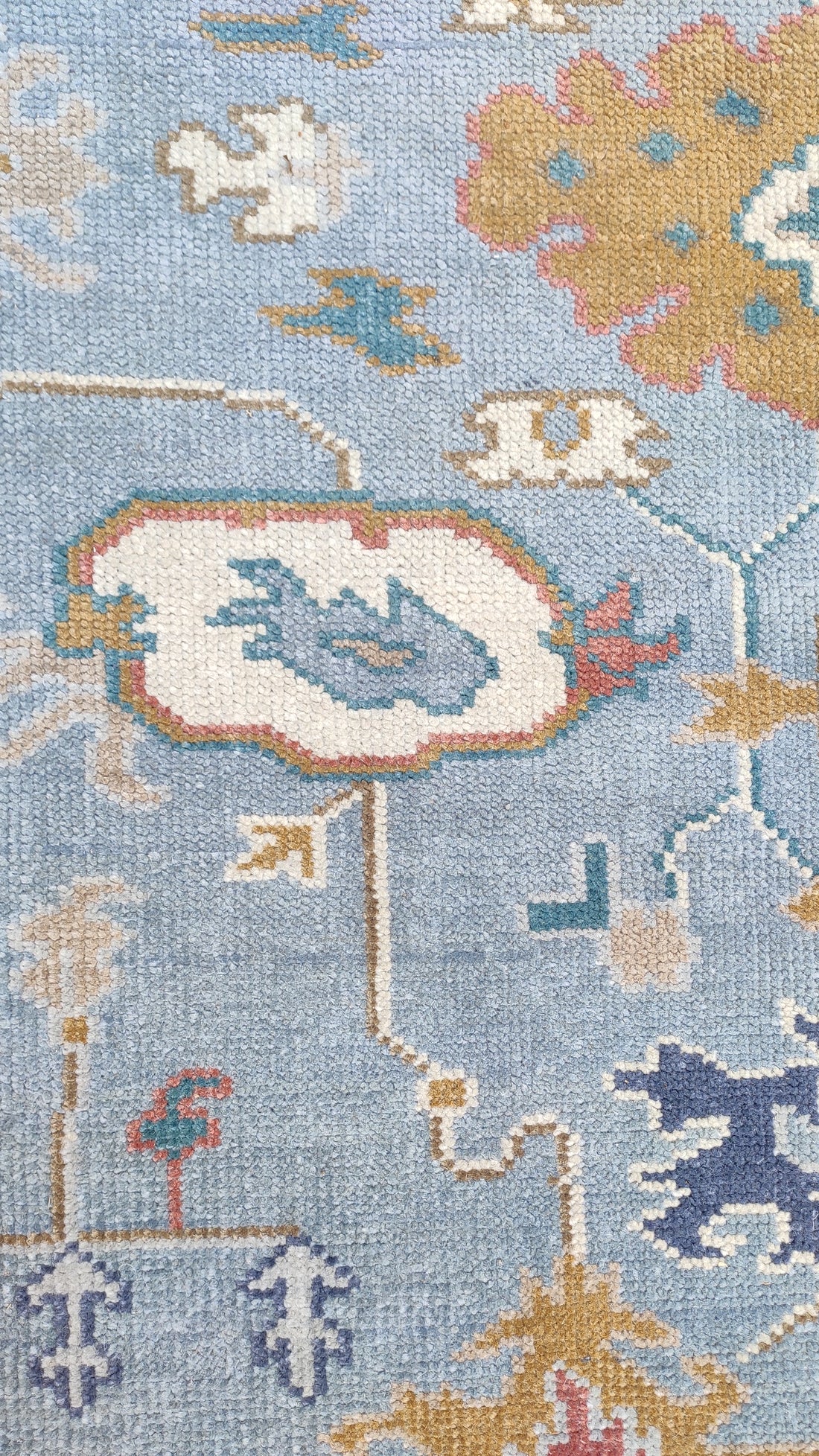 Larson Blue Persian Hand-Knotted Wool Rug