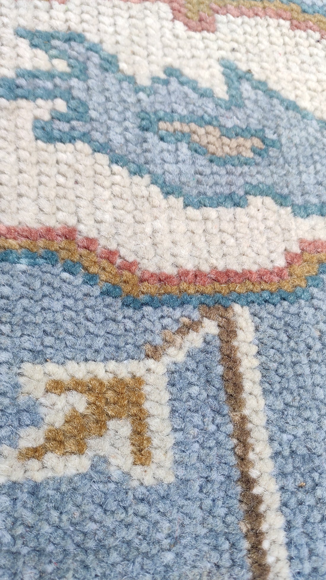 Larson Blue Persian Hand-Knotted Wool Rug