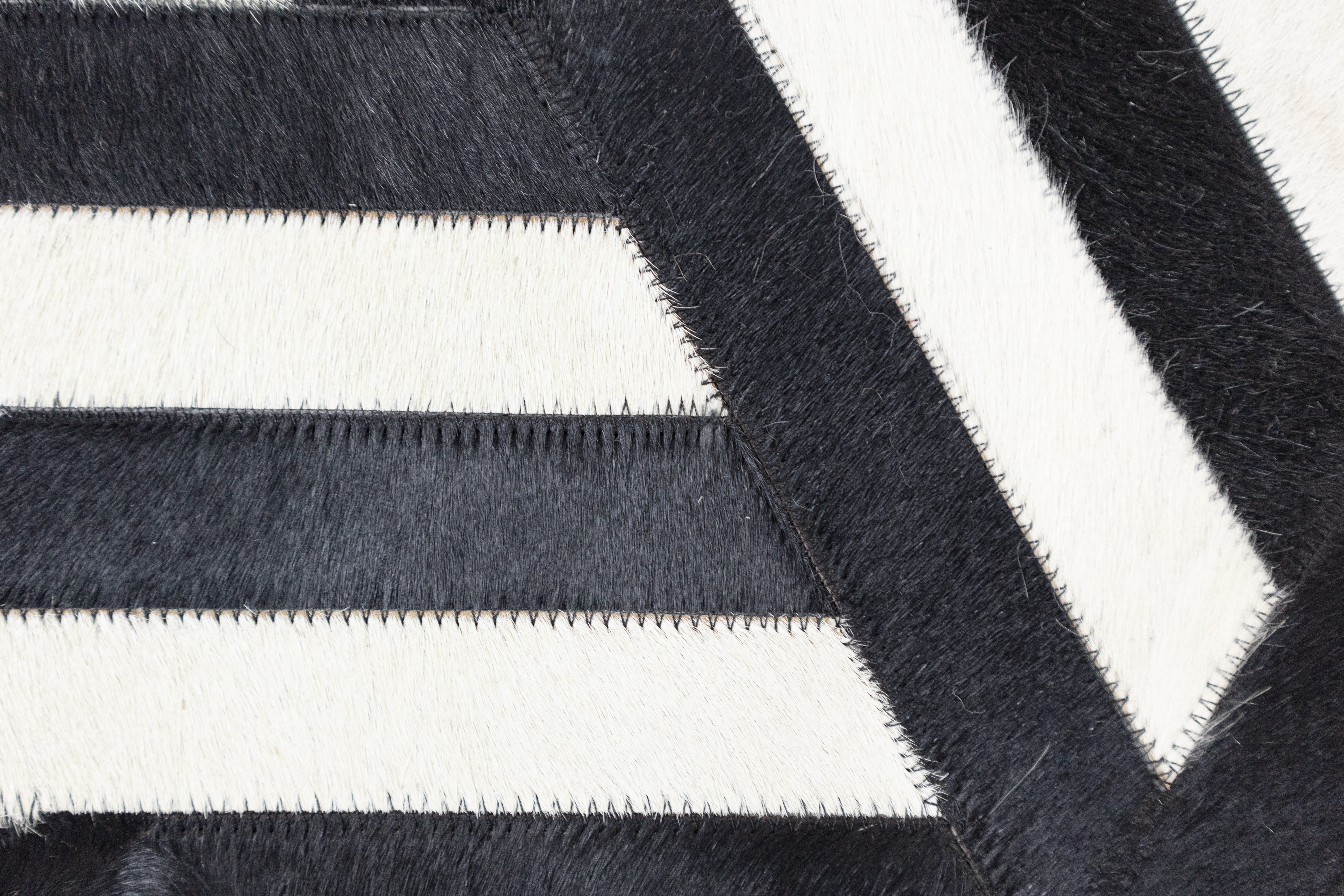 Lexington Gridiron Leather Patched Hand-Stitched Rug