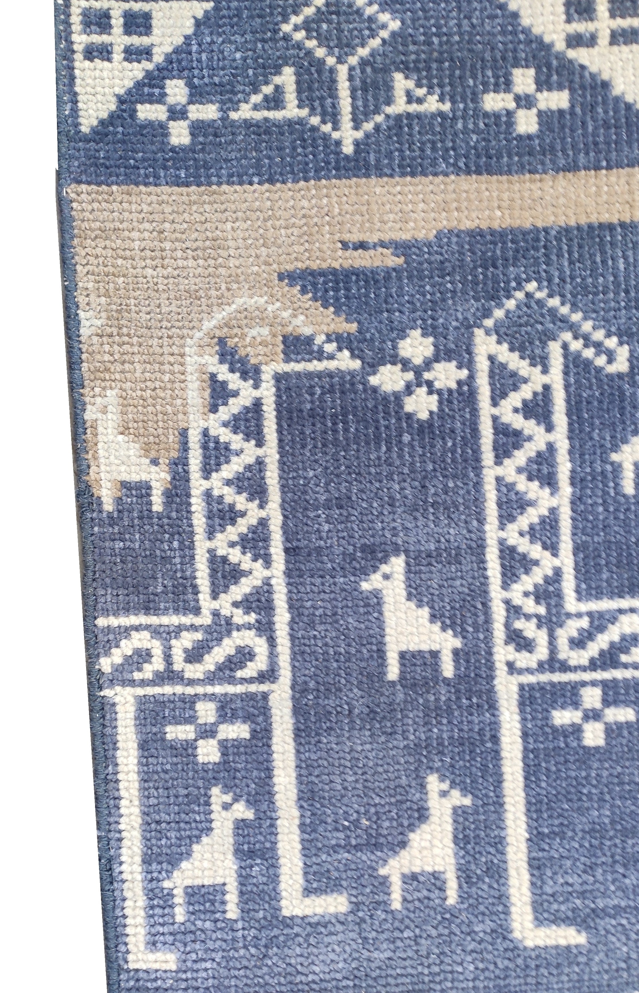Marlise Blue Gen-Z Gabbeh Hand-Knotted Wool Rug