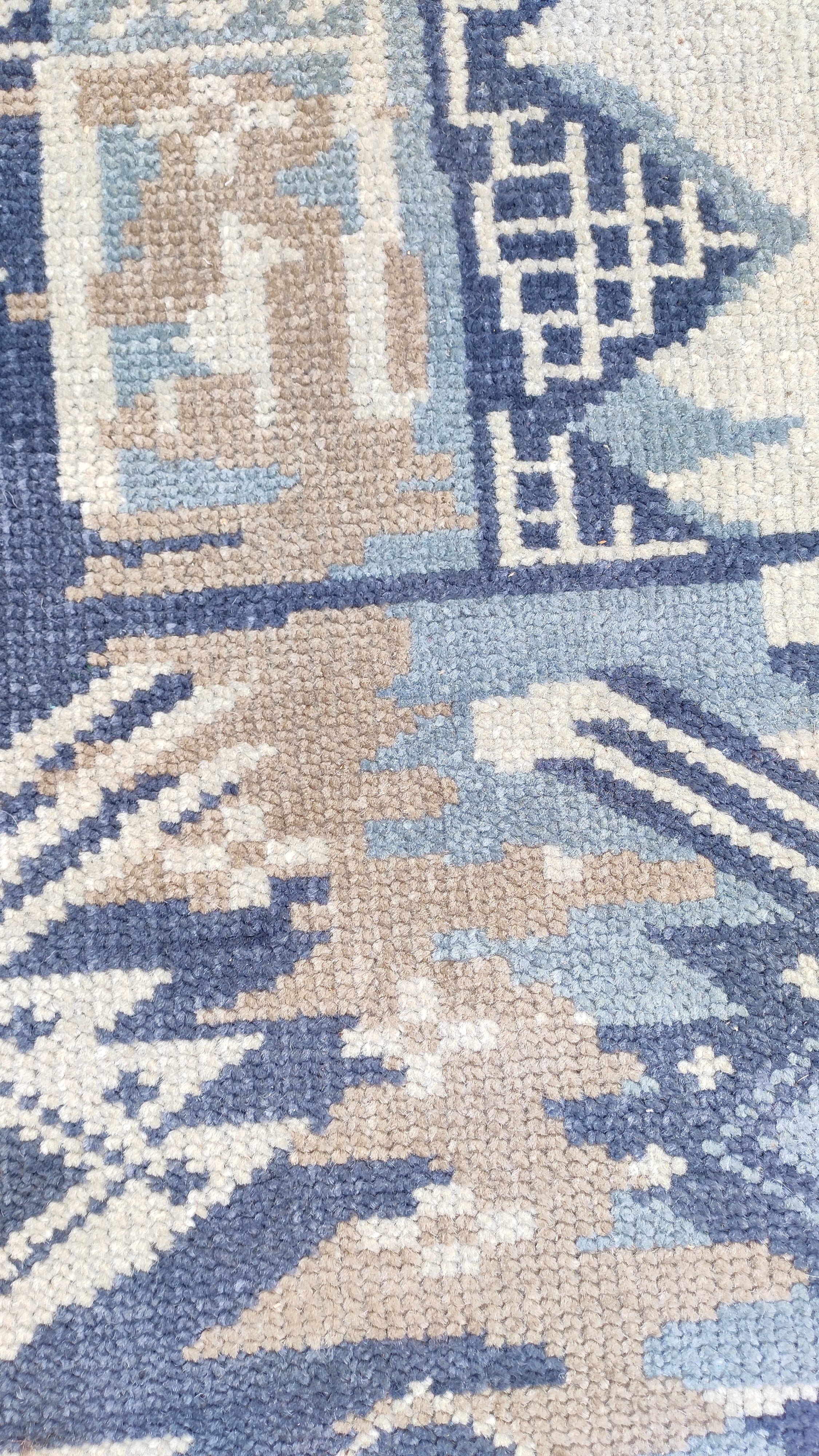 Marlise Blue Gen-Z Gabbeh Hand-Knotted Wool Rug