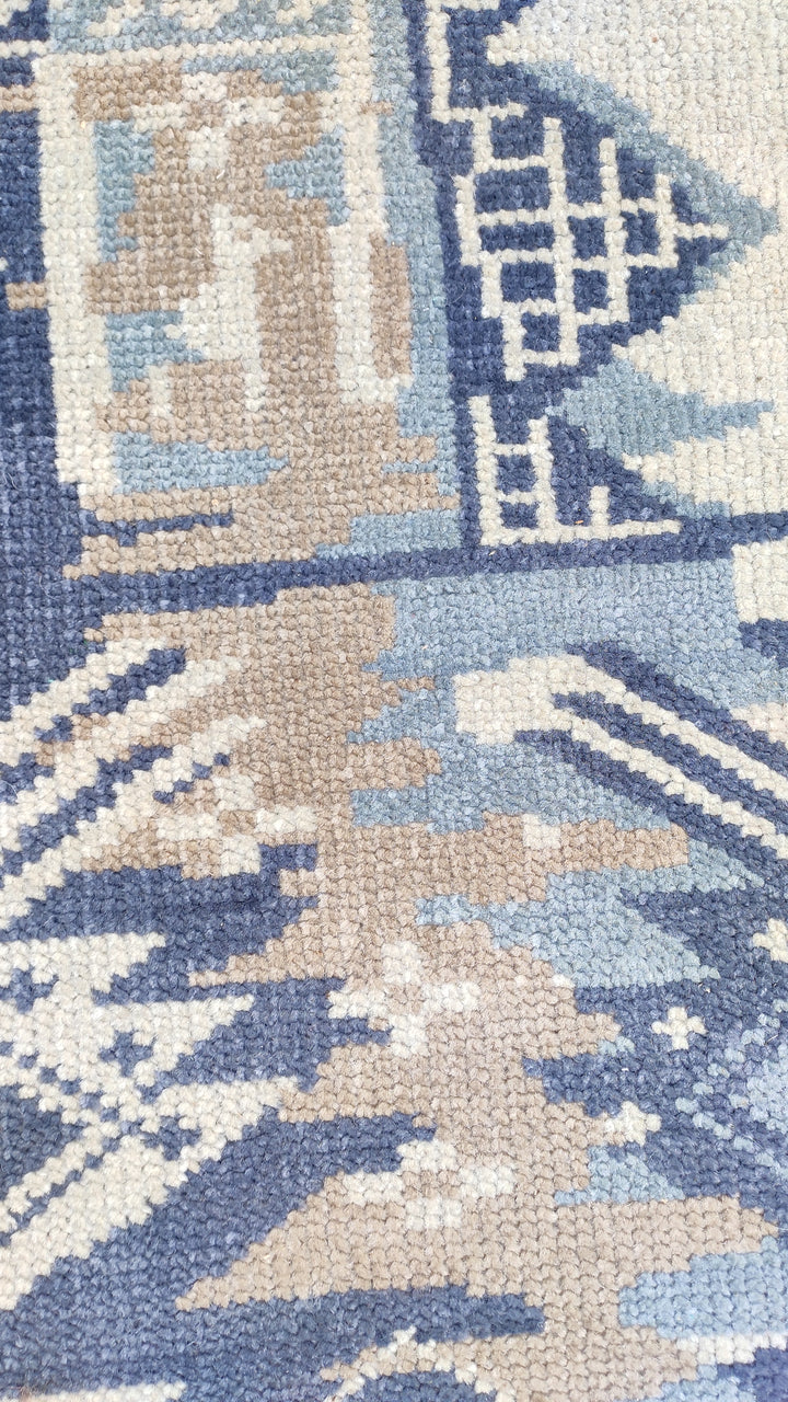 Marlise Blue Gen-Z Gabbeh Hand-Knotted Wool Rug