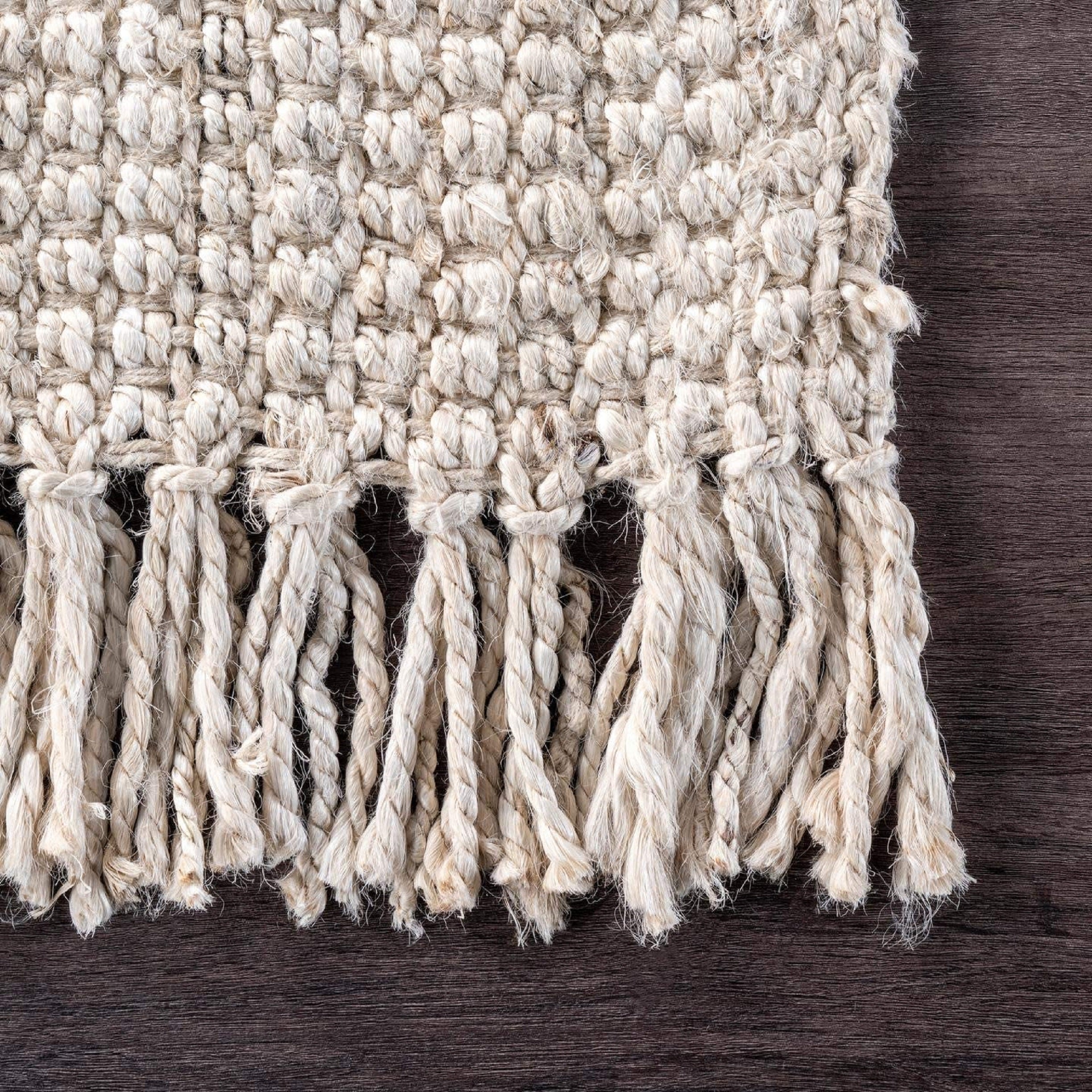 Marrakesh Diamond Jute Bohemian Stitched Handmade Rug